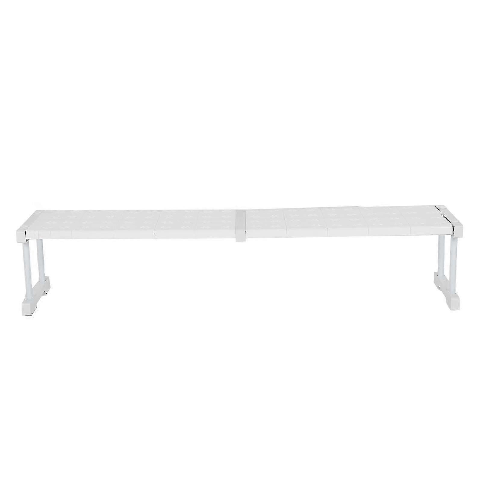 Expandable Closet Shelf Organizer Adjustable Space Saving Wardrobe Sink Tension Shelf 42cm Width 32cm Height miao4