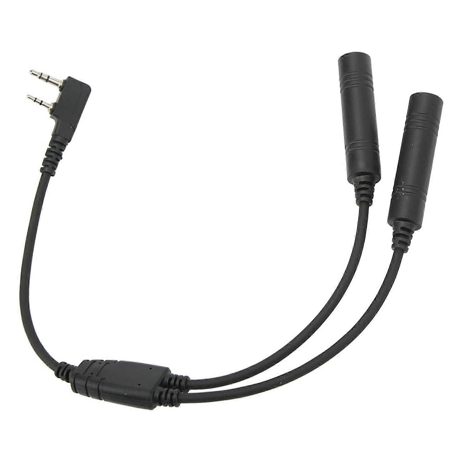 Universal Aviation Headset to 2 Pin Radio Adapter Cable for RT15 RT17 RT19 RT21 RT22 RT22S RB29 Seamlessly Communication Multicolor