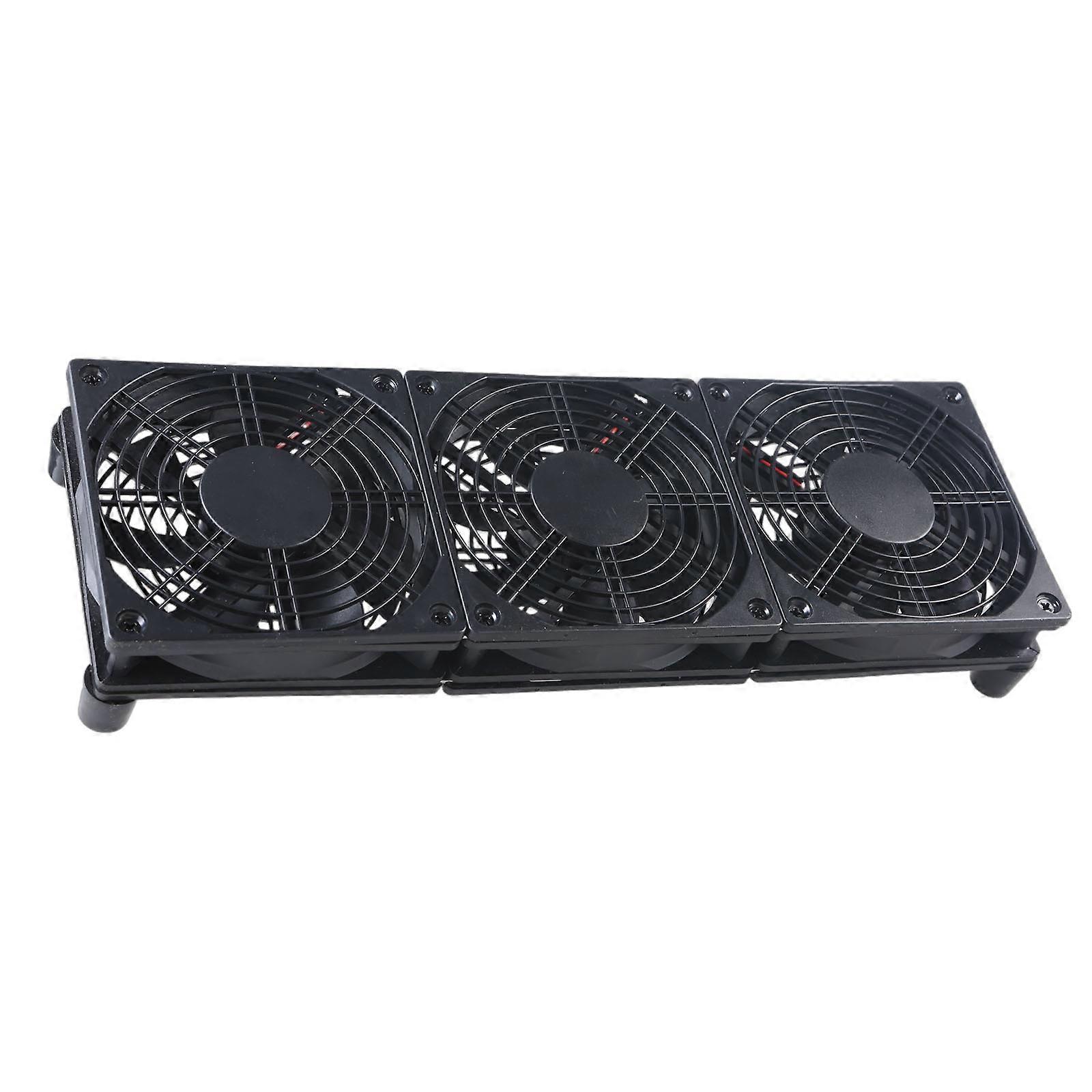 Three 120mm 5V USB Powered PC Router Fans 1 Speed 1400rpm High Airflow Cooling Fan for Router Modem Receiver Multicolor