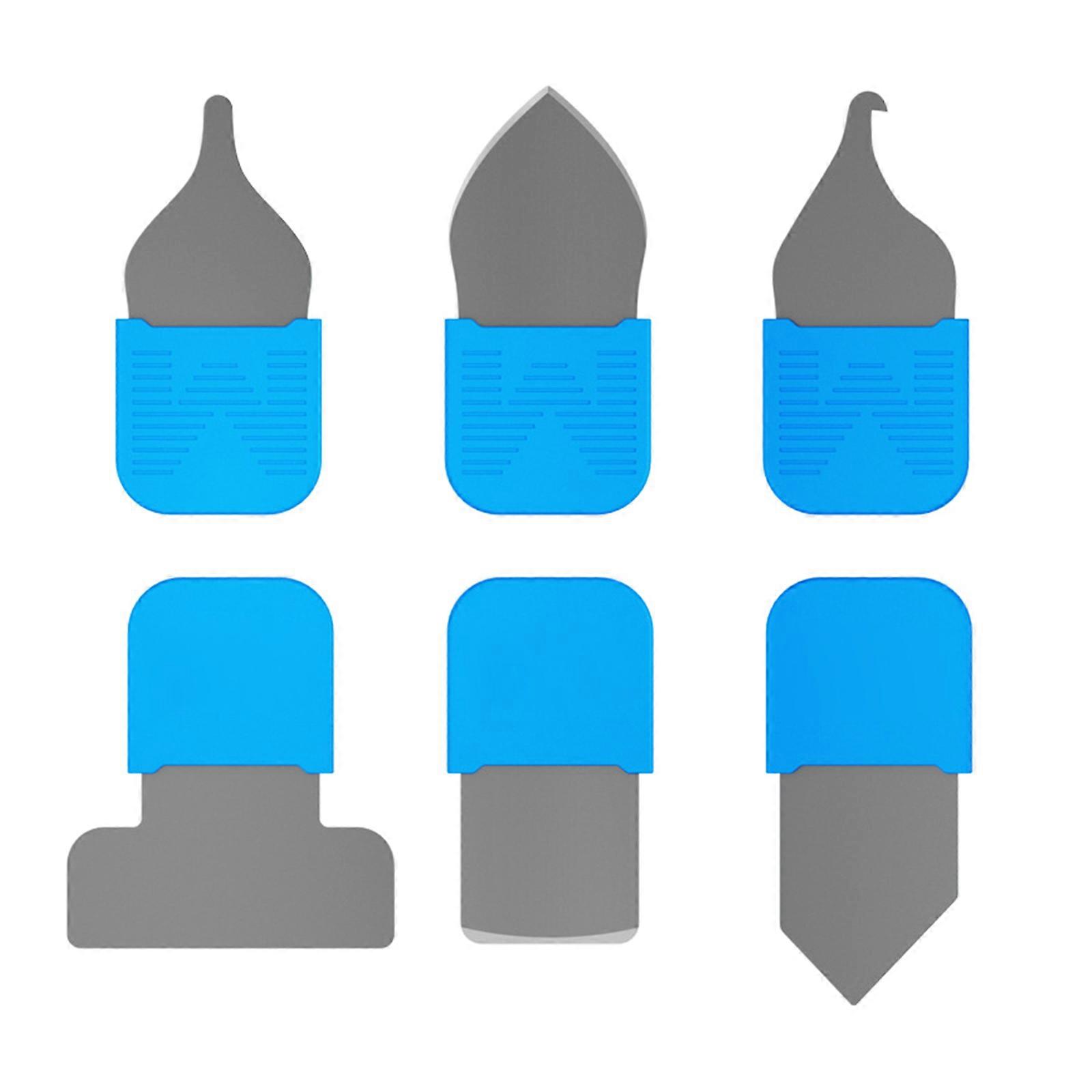 Multipurpose Metal Spudger Opening Set Of 6 Thin Blade Suitable For Smartphone Screen Repair & Internal Component Access Multicolor