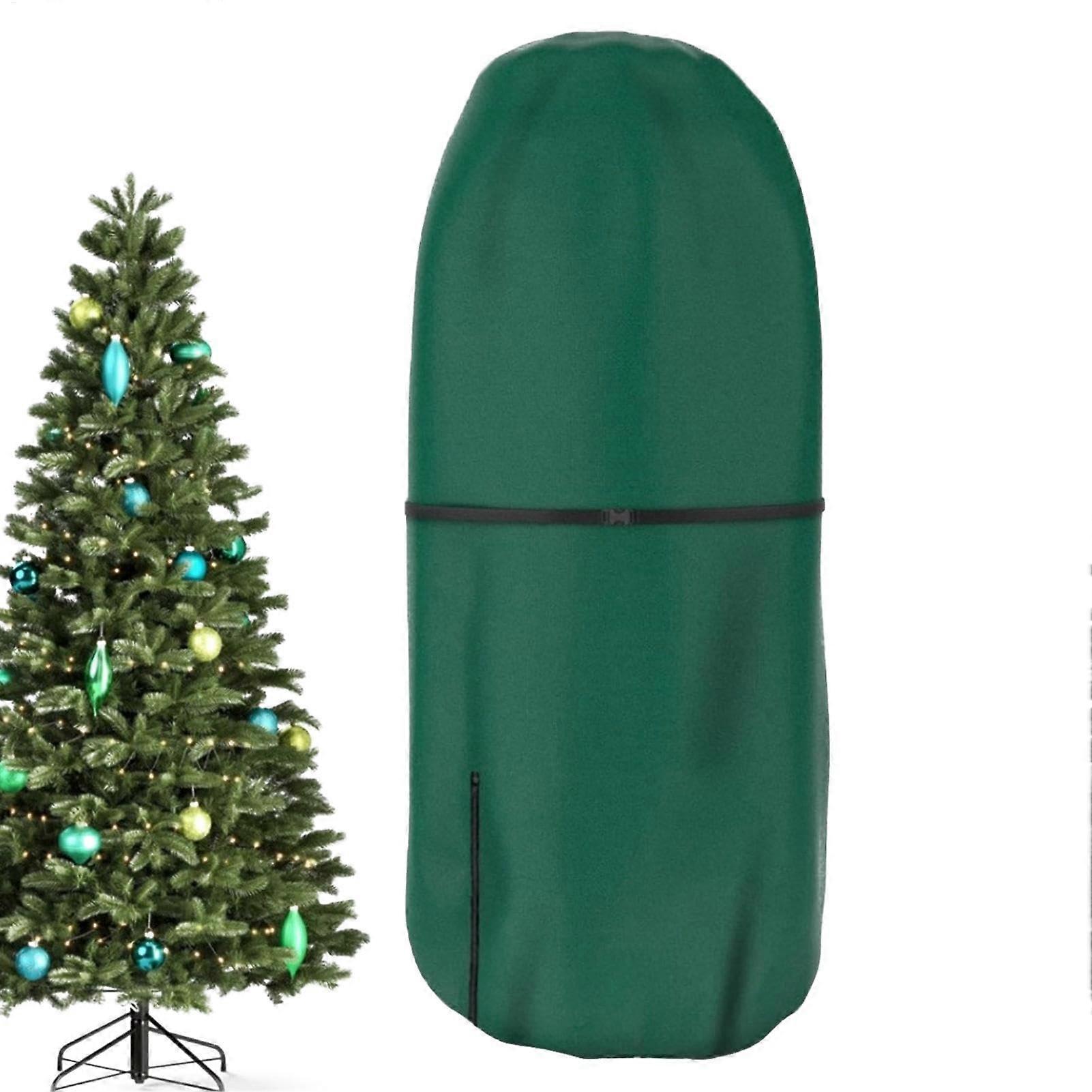 Christmas Tree Cover Storage Upright 3/4/5/9 Ft For Artificial Trees Green Bag With Adjustable Straps And Zipper