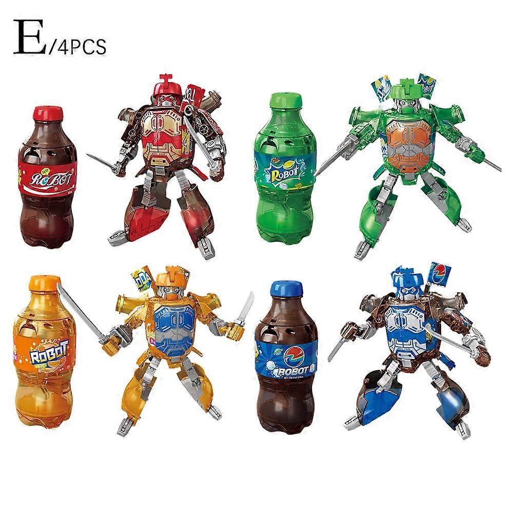 For SodaBot Transforming Robot Toy Recycles Plastic Bottles into Creative DIY Action Figure for Kids