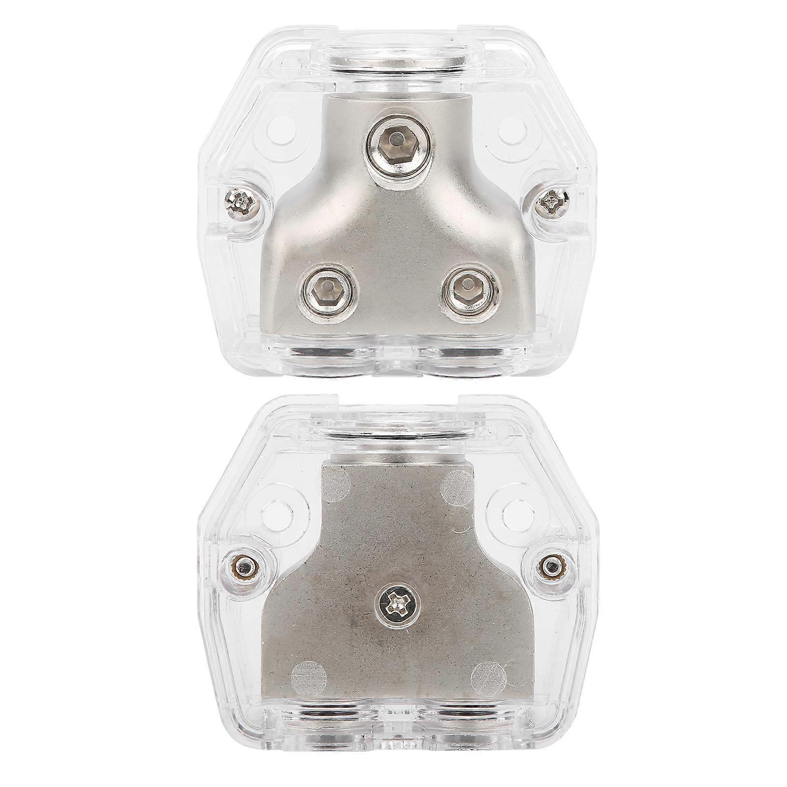 Car Ground Wire Distribution Block Speaker Power Splitter Negative 1x0GA In 2x4GA Out DB003