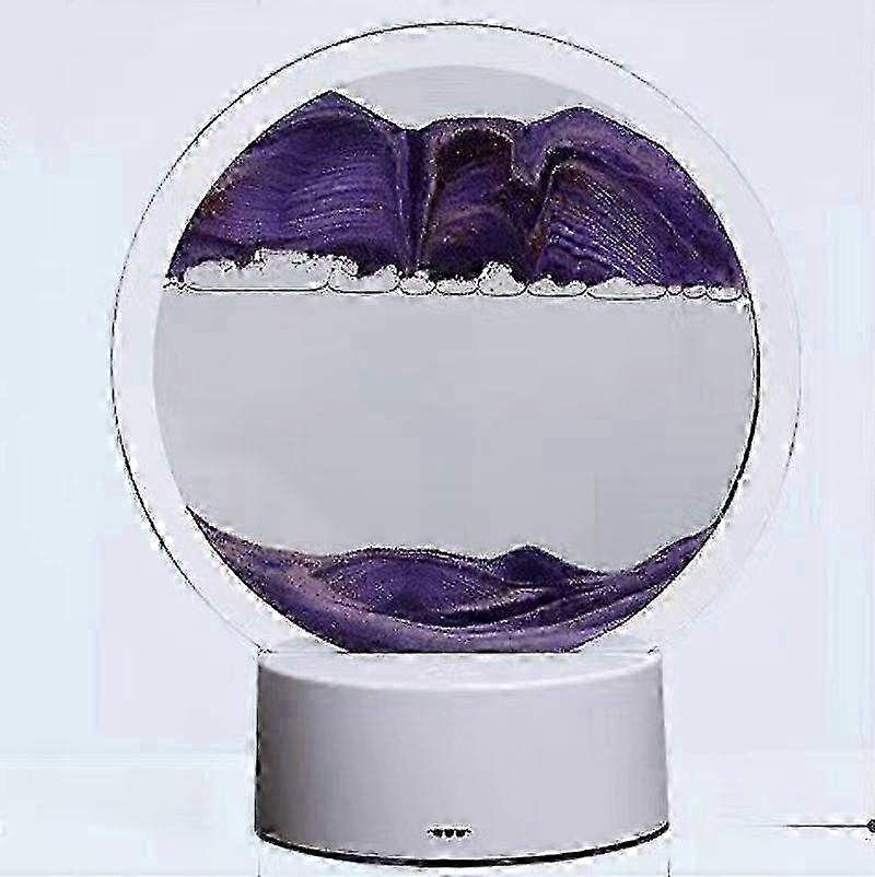 Improved 3D Moving Sand Art Table Lamp with RGB Color Change: Dynamic Hourglass Night Light for Home & Office Decor, Dimmable Christmas Gift