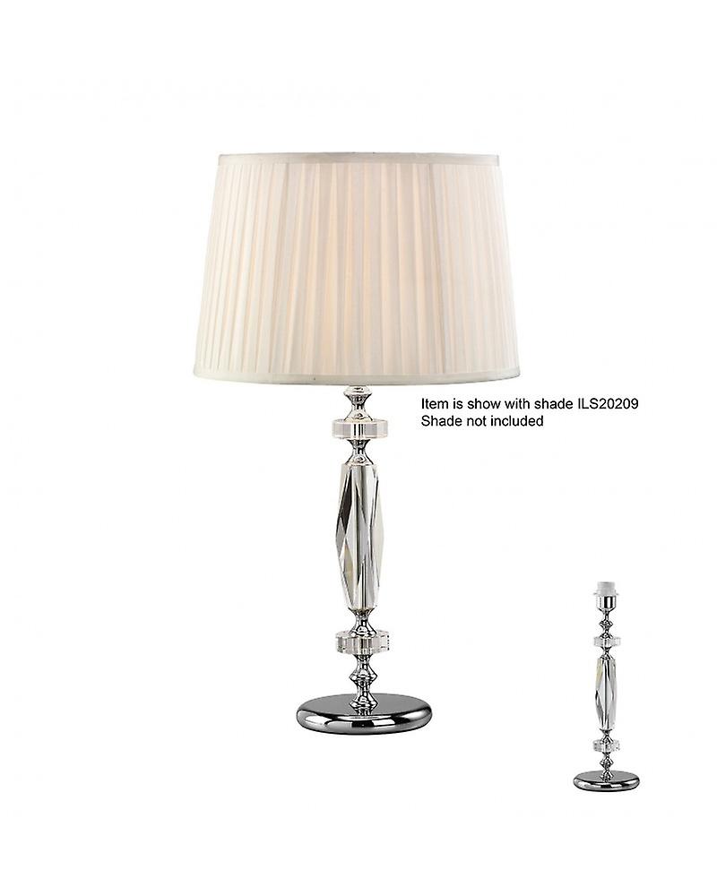 Bella Crystal Table Lamp Without Shade 1 Light E27 Silver Finish