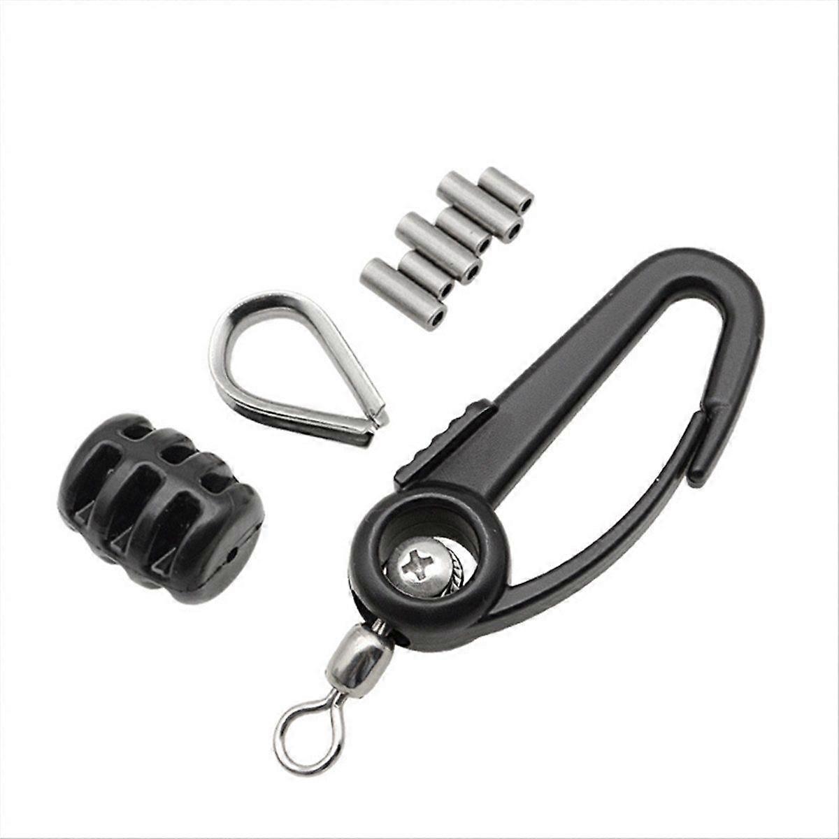 Downrigger Cable Terminator Kit, Complete Set with Swivel Snaps, Thimble, Soft Stop Bumper & Crimp