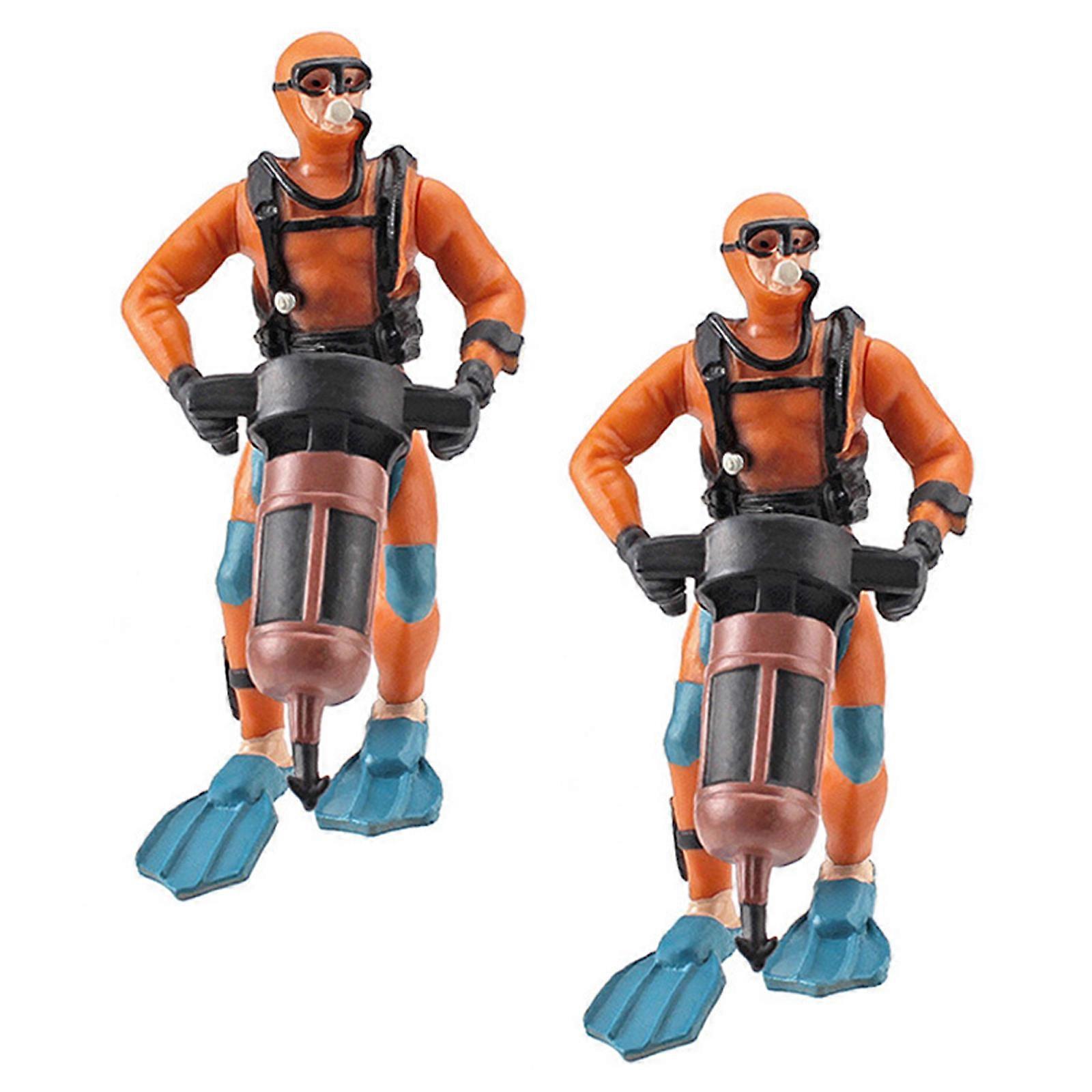 Aged Scuba Diver Water Feature Addition Fade Resistant Coating for Underwater Theme Multicolor