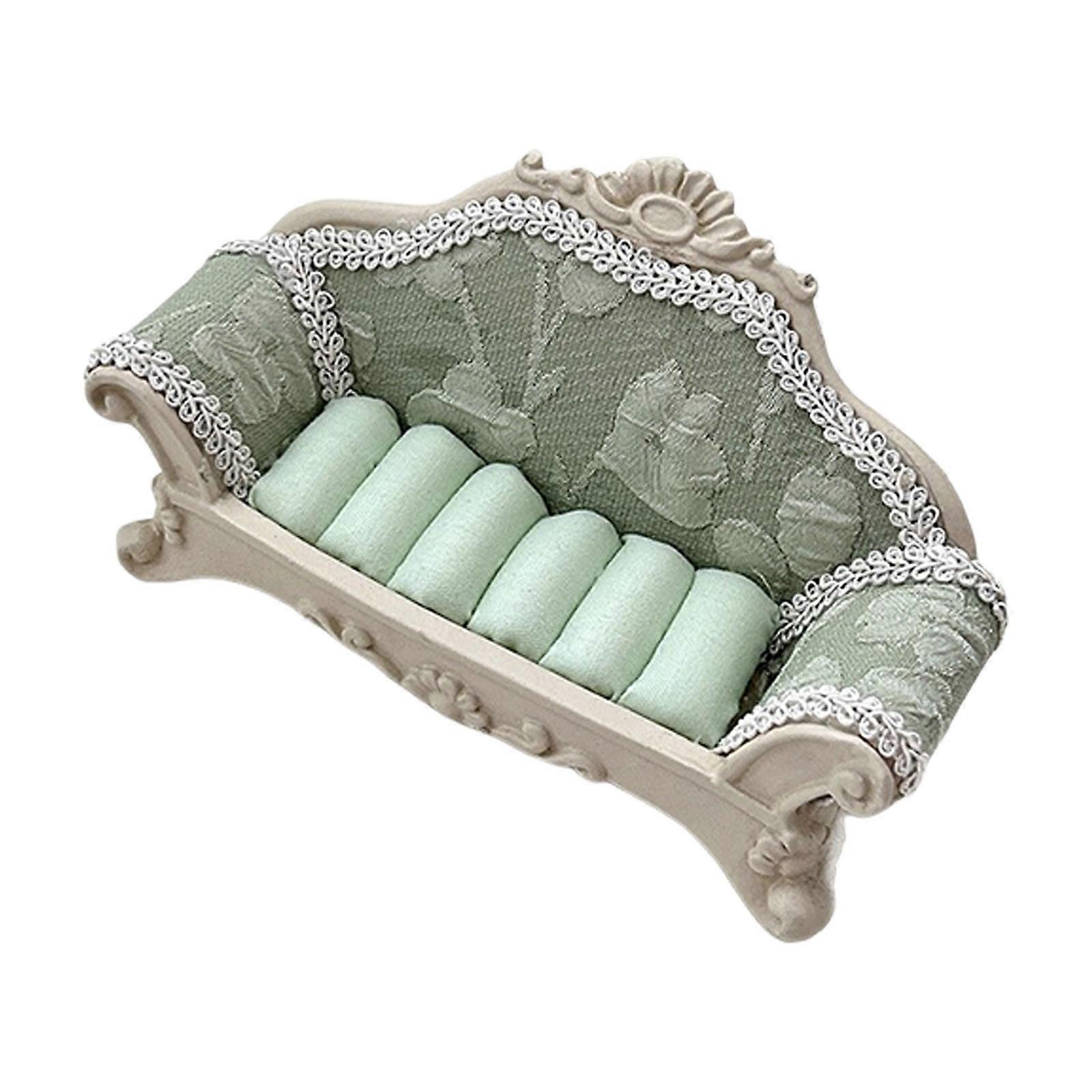 Resin Fabric Display Rack Decorative Figurine Seat Display Shelf for Jewelry Organization and Accessories Presentation Multicolor