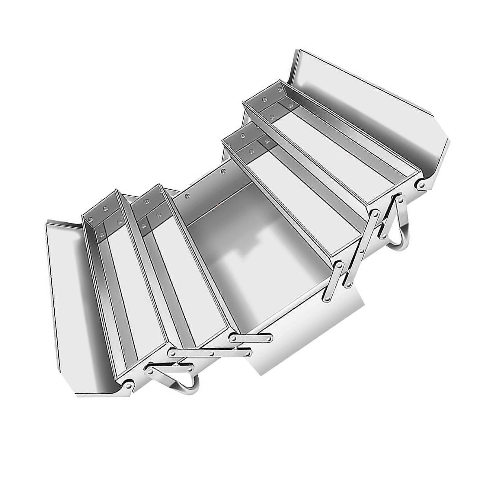 Efficient Space Saving Foldable Toolbox Carriers Crafted From Corrosion Resistant Stainless Steel For Home & Outdoor Use  Three Layers