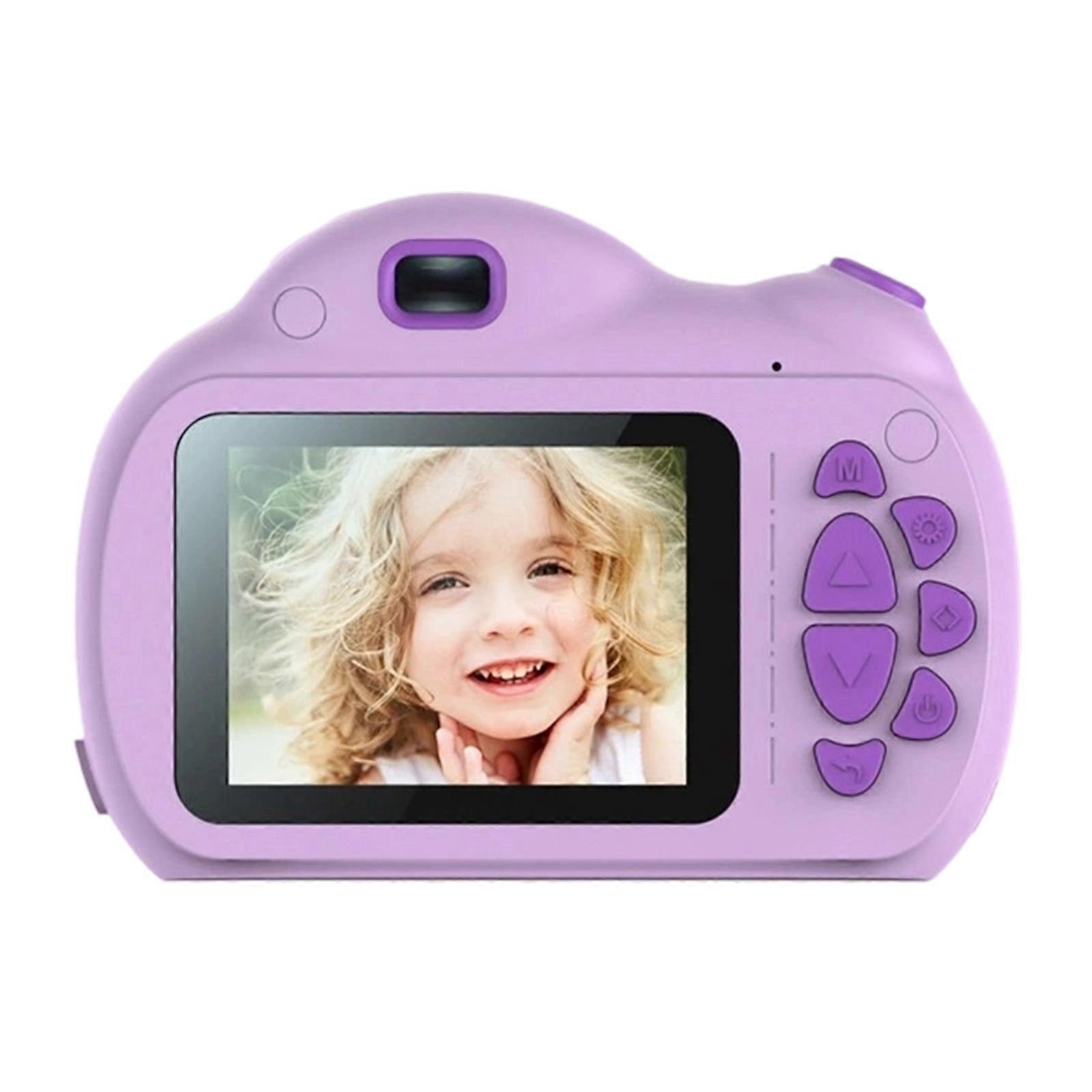 Shockproof Child Friendly Digital Camera Simple Operation Photo Video Recording 16GB Memory Support 1500 Photos Capacity  Purple