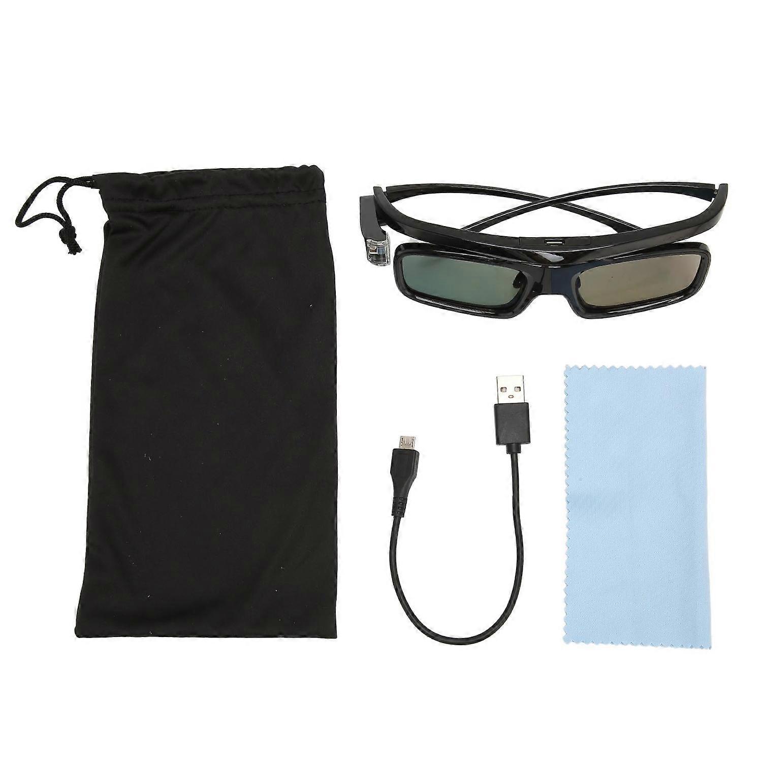 3D Glasses Professional 144Hz USB Rechargeable 3D Active Shutter Glasses for All DLP Link 3D Project