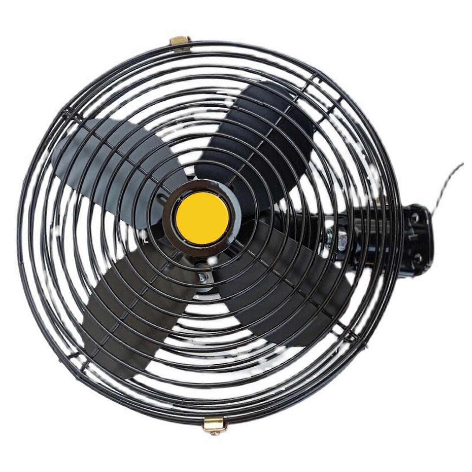 Low Noise Automotive Fan with 2 Speed Setting Heavy Duty Metal Construction Quiet Cooling Fan for Vehicles Bus Multicolor