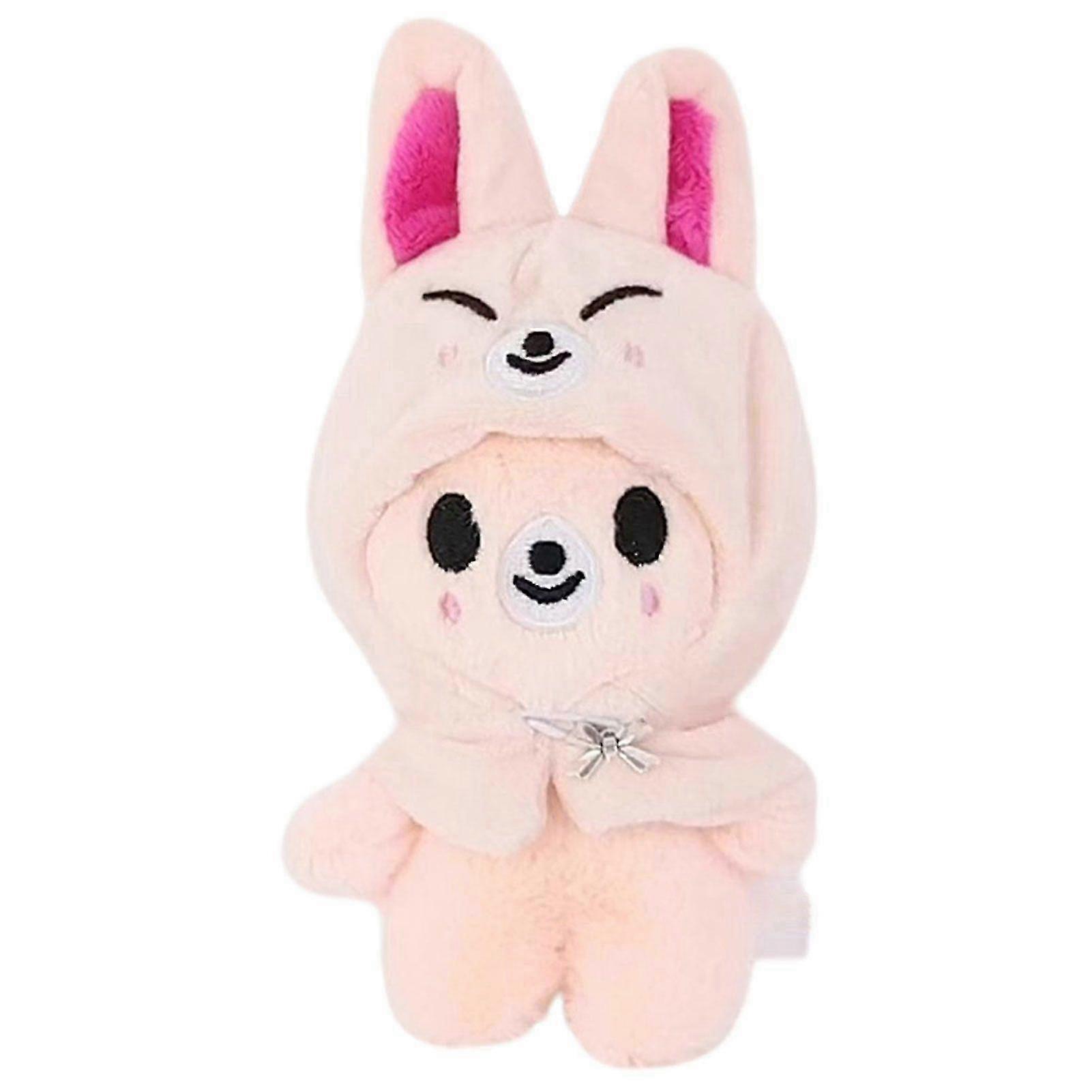 10cm Plush Skzoo Doll with Cloak, Keychain Plush Stray Kids Collectible Dolls for Fans