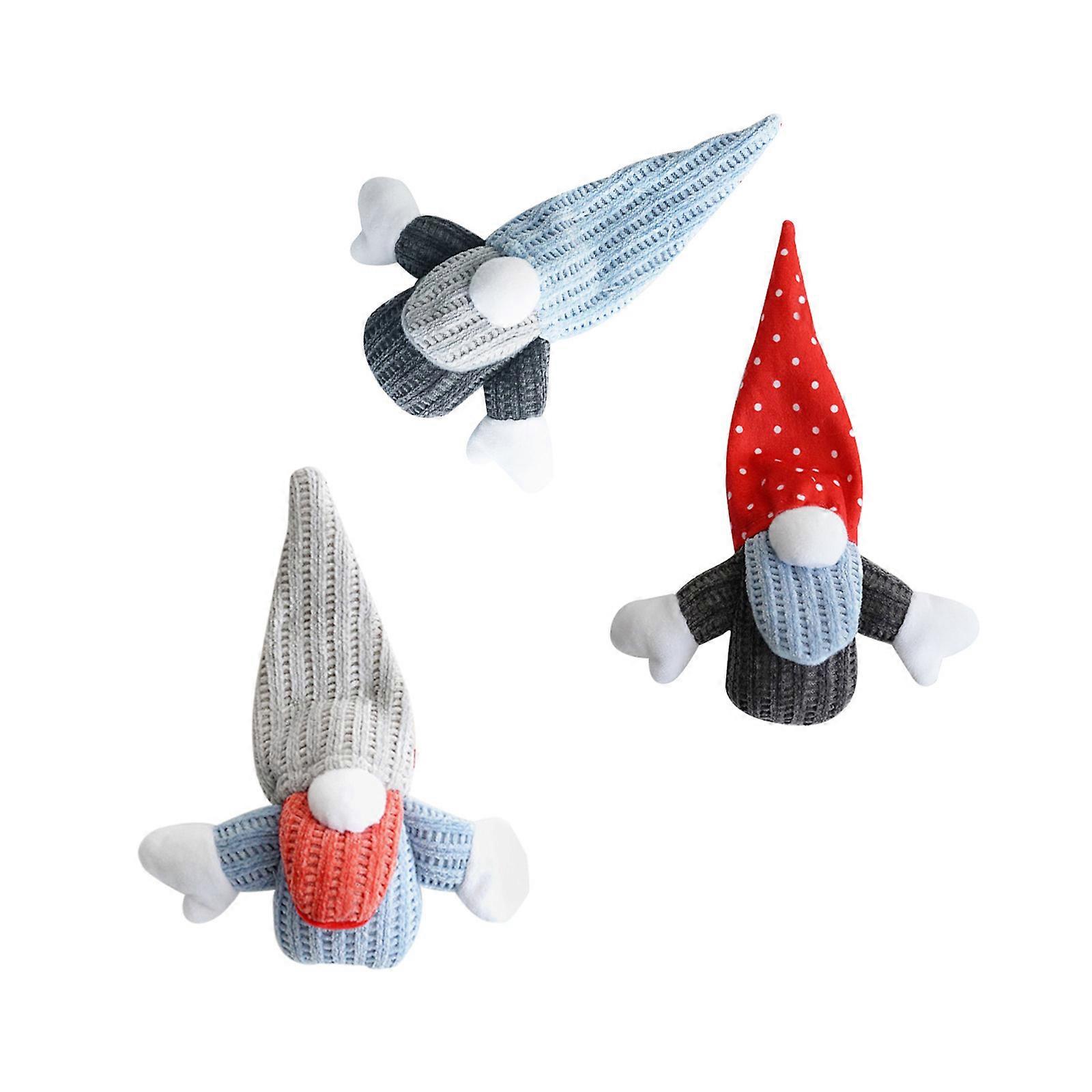 3PCS Cat Toy FacelessDwarfs Dolls Grinding Toy Catnips Cat Teether Chewing Toy Interactive Boredom Cat Entertainment Toy Multicolor