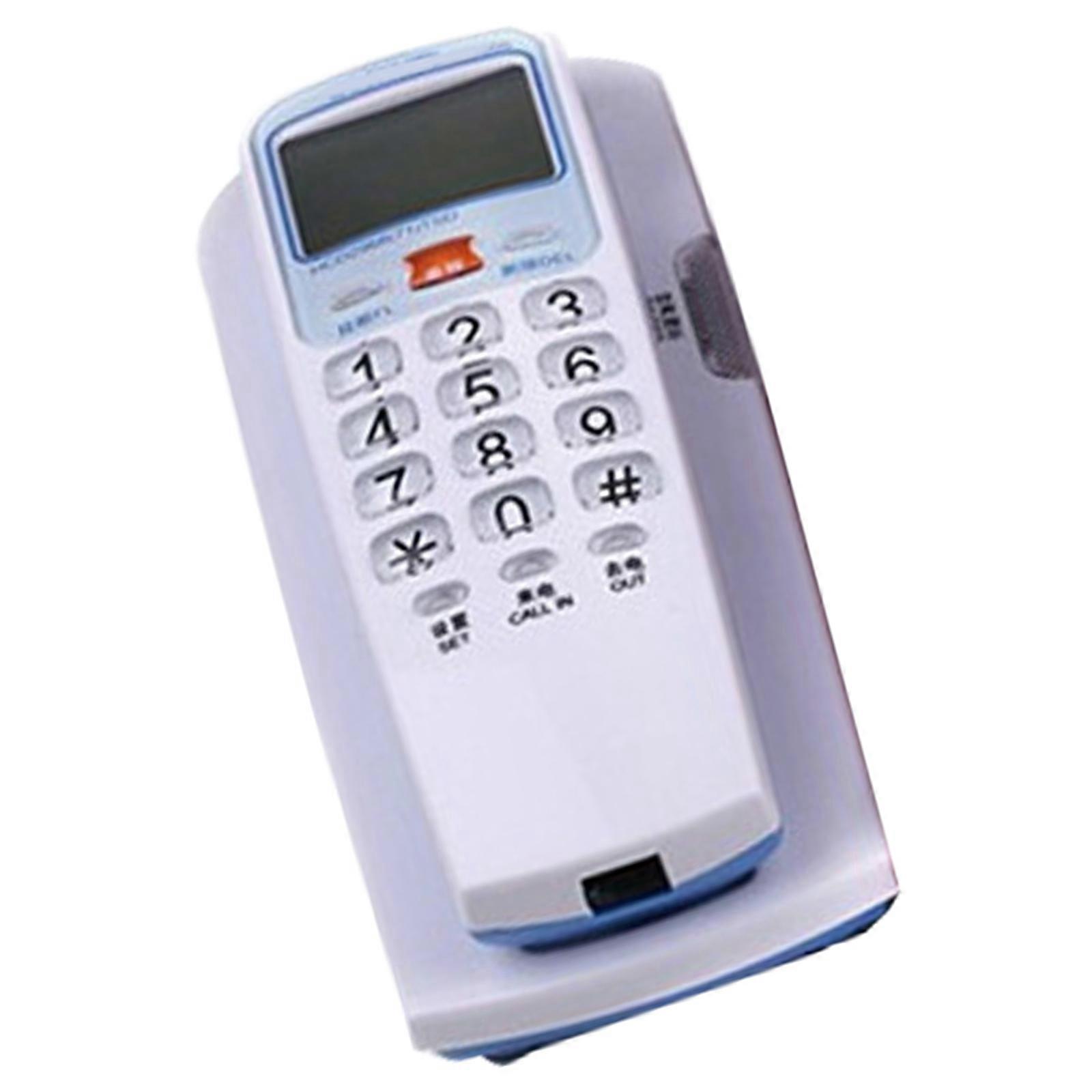 Wall Mountable Corded Phone with Caller Display Last Number Redial Multiple Color for Efficient Hotel Management  White