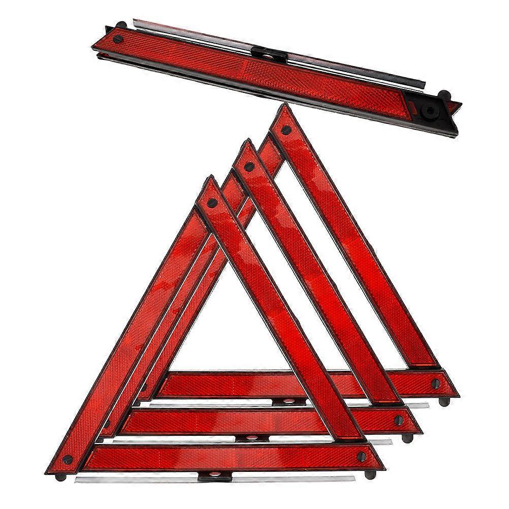Reflective Triangle Emergency Warning Sign For Car Reflective Use In 28.50X24.50X23.00CM Size 4Pcs