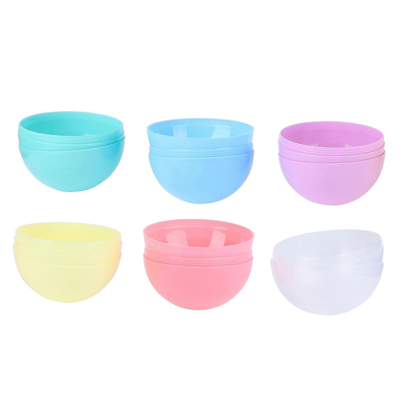 6pcs 10CM Egg Colorful Eggs Basket Stuffers Party Favor Gifts ( Random Mixed Color )