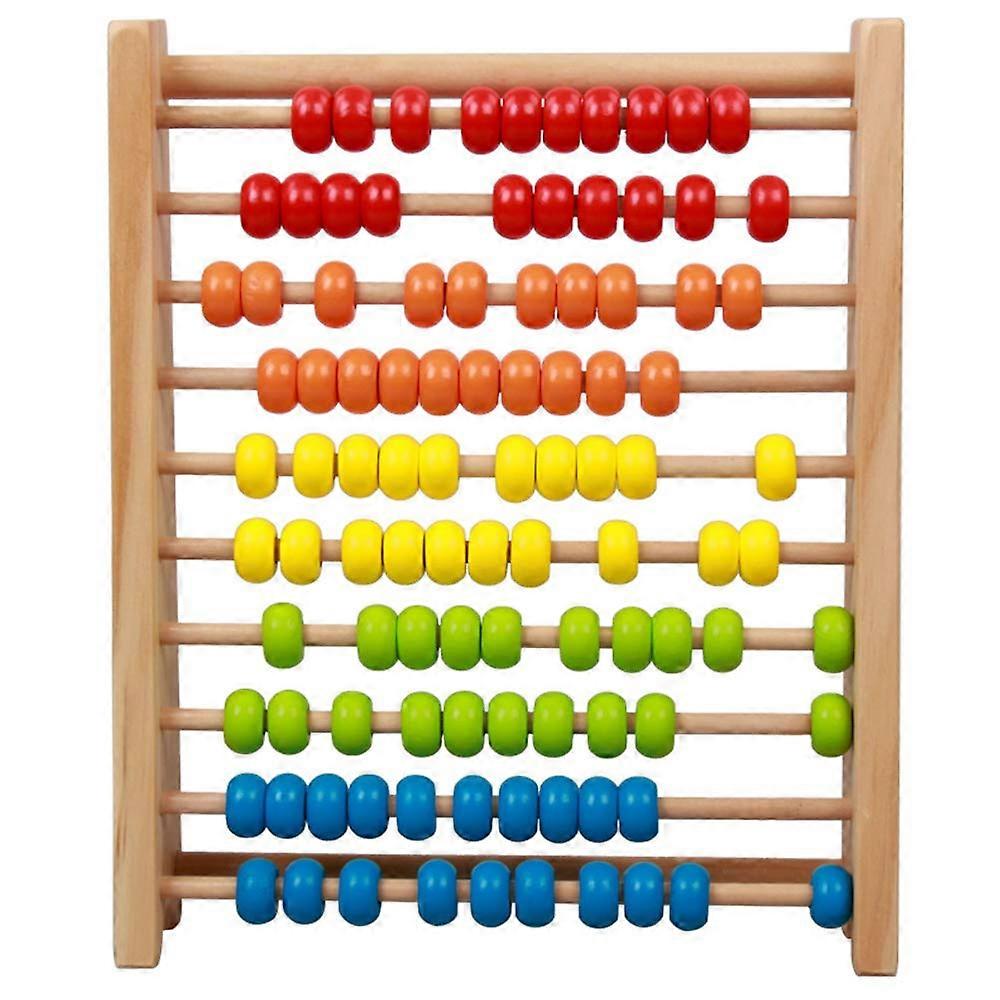 Wooden Rainbow Abacus Counting Frame for Kids Math Learning and Early Arithmetic Training