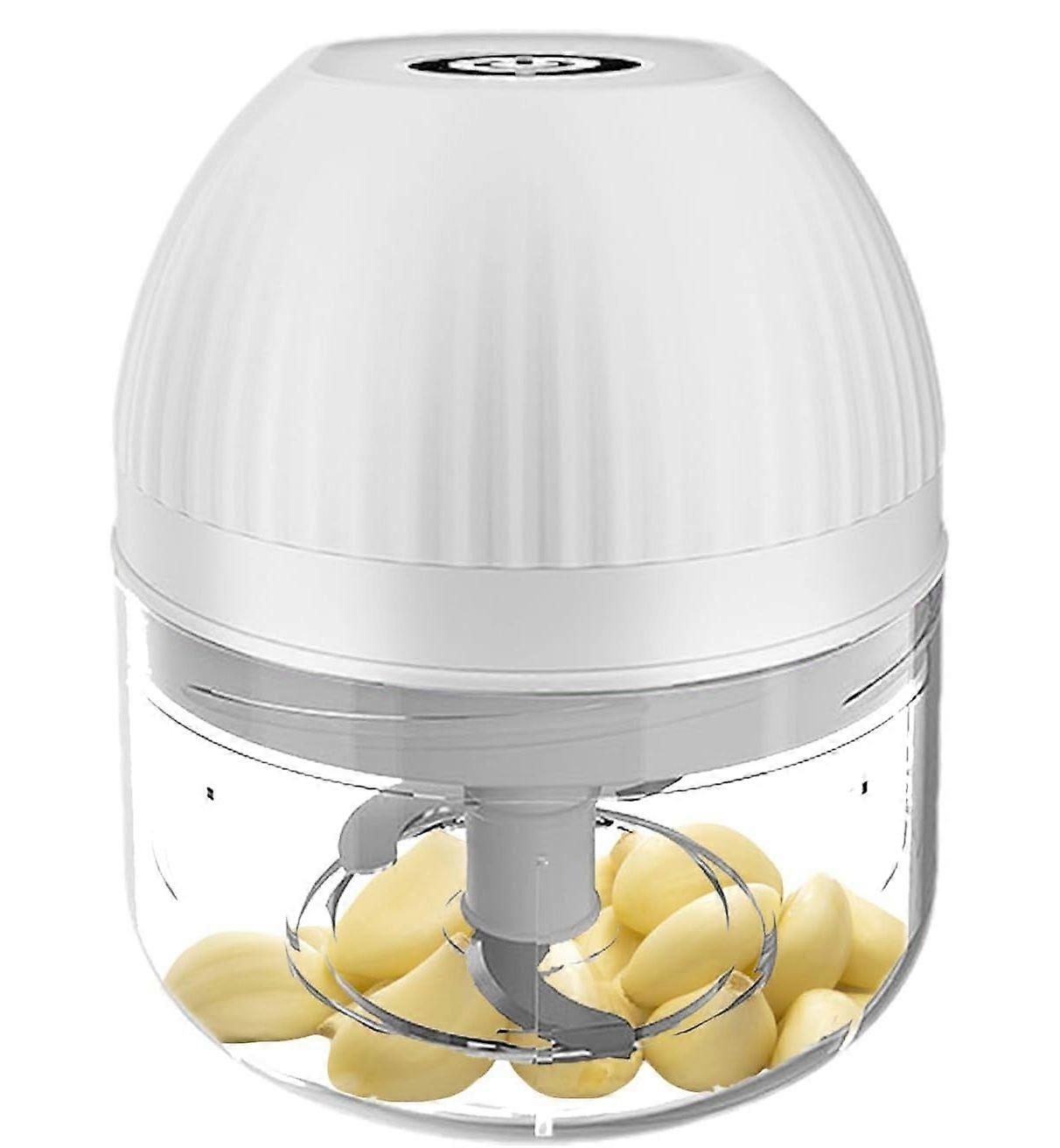 Electric Garlic Chopper - One-Tap Operation & Triple S-Blades, USB Quick-Charge Mincer for Onion