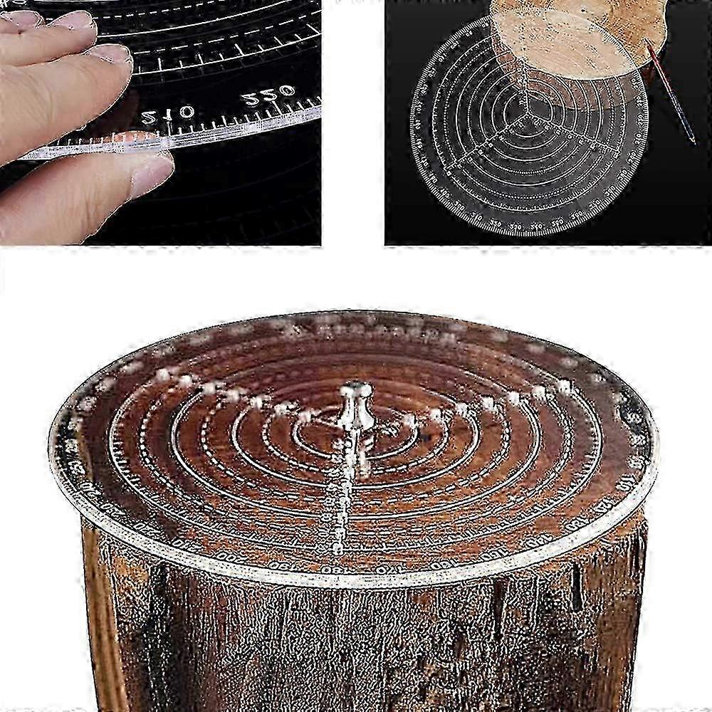 Woodturning Round Woodworking Compass Circles Drawing Tool Scale Centering Ruler for Woodturners Work 200MM
