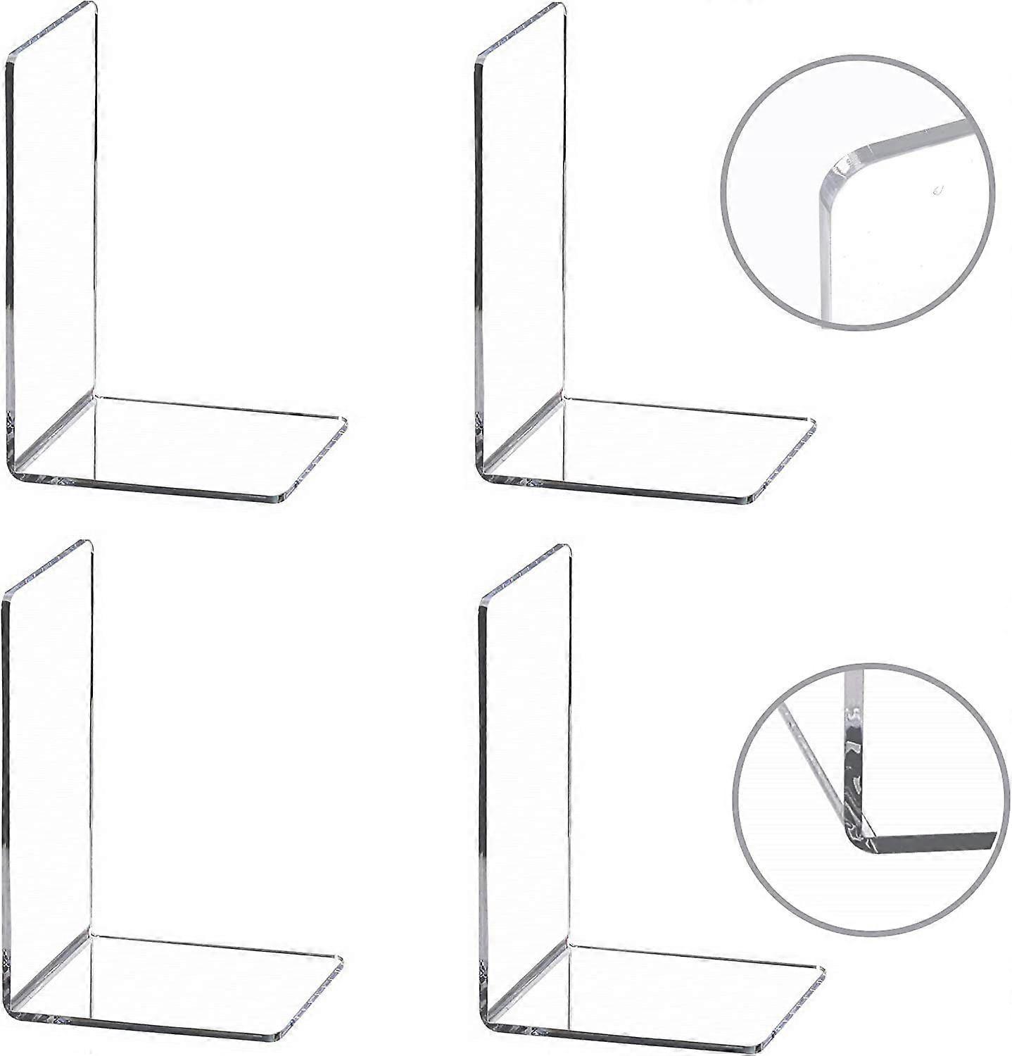 Very small clear acrylic bookends ABE-4 Small