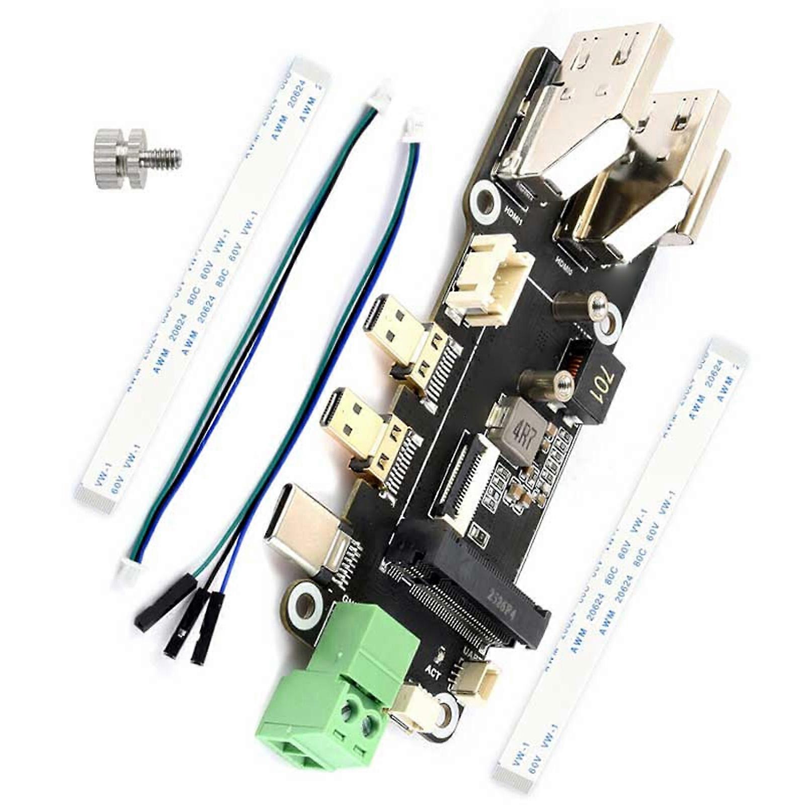 PCIe to M.2 Multifunction Adapter Board Support Double 4K HDTV Output Connector Adapter Development Board Replacement Multicolor
