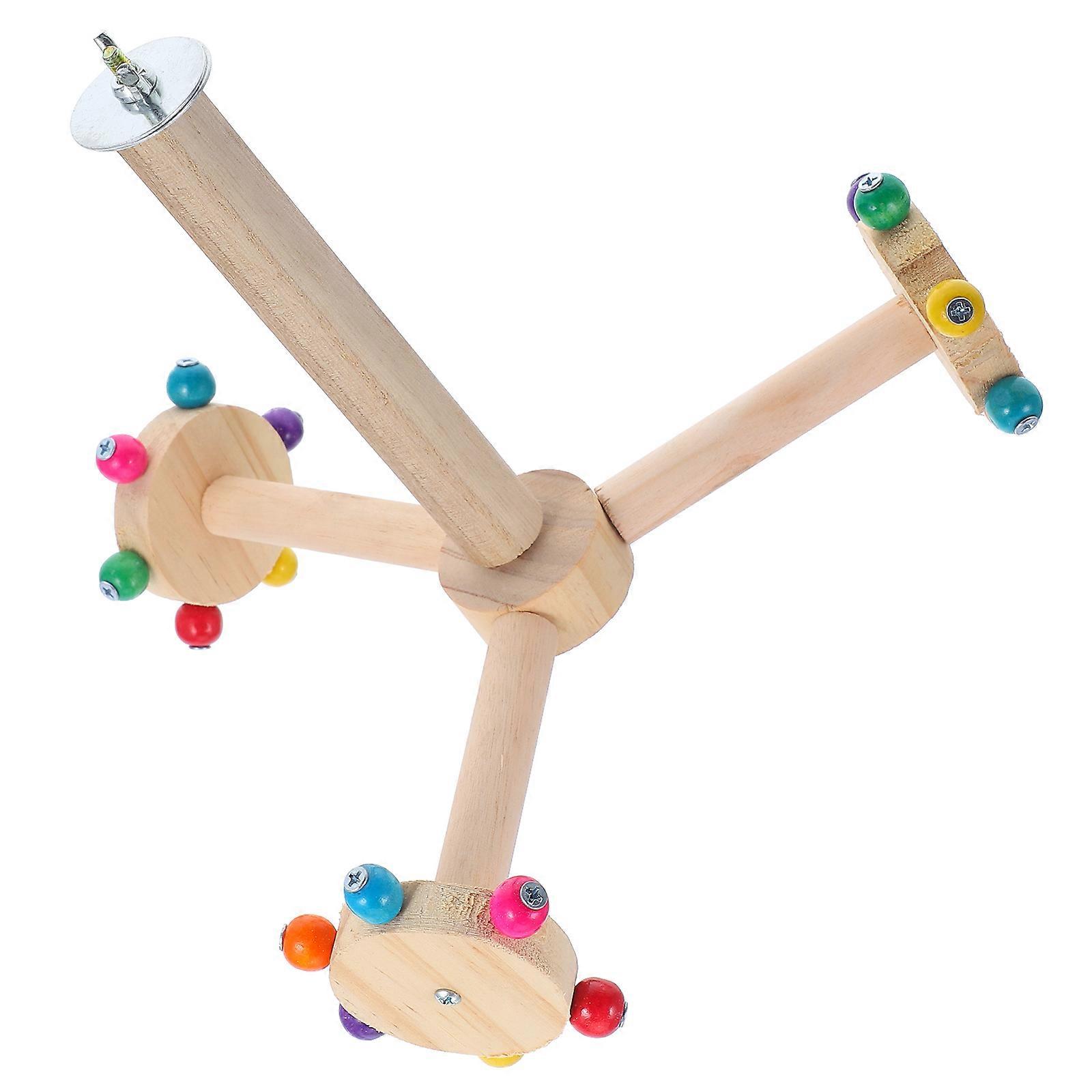 Parrot Bird Stand Wooden Perch Stand Functioning As Activity Station