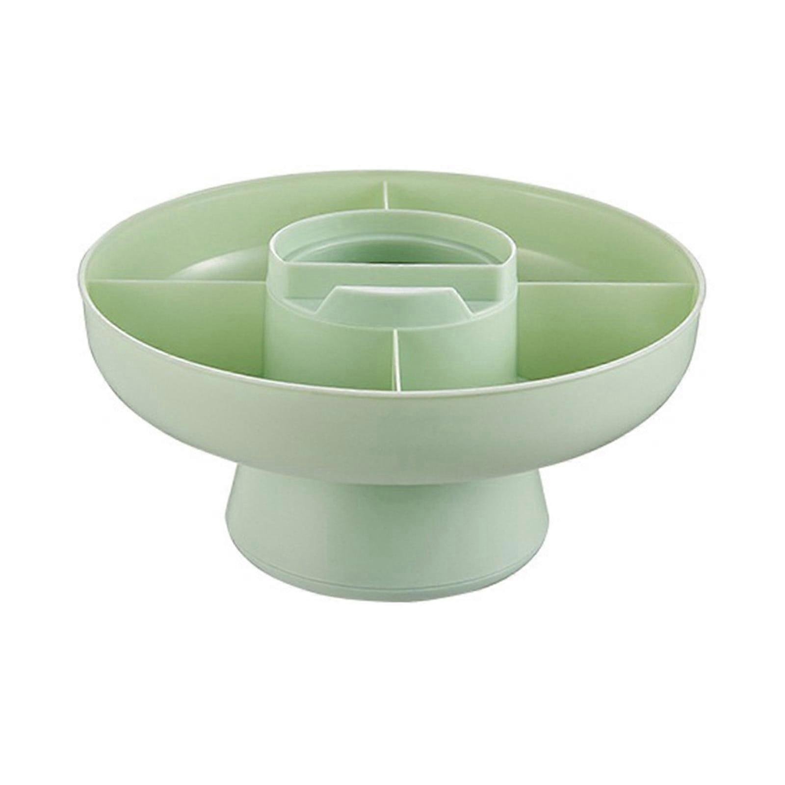 Avtoify Snack Tray, 5-Segmented Fruit & Candy Container for Nuts, Dried Fruit Storage Organizer, Green