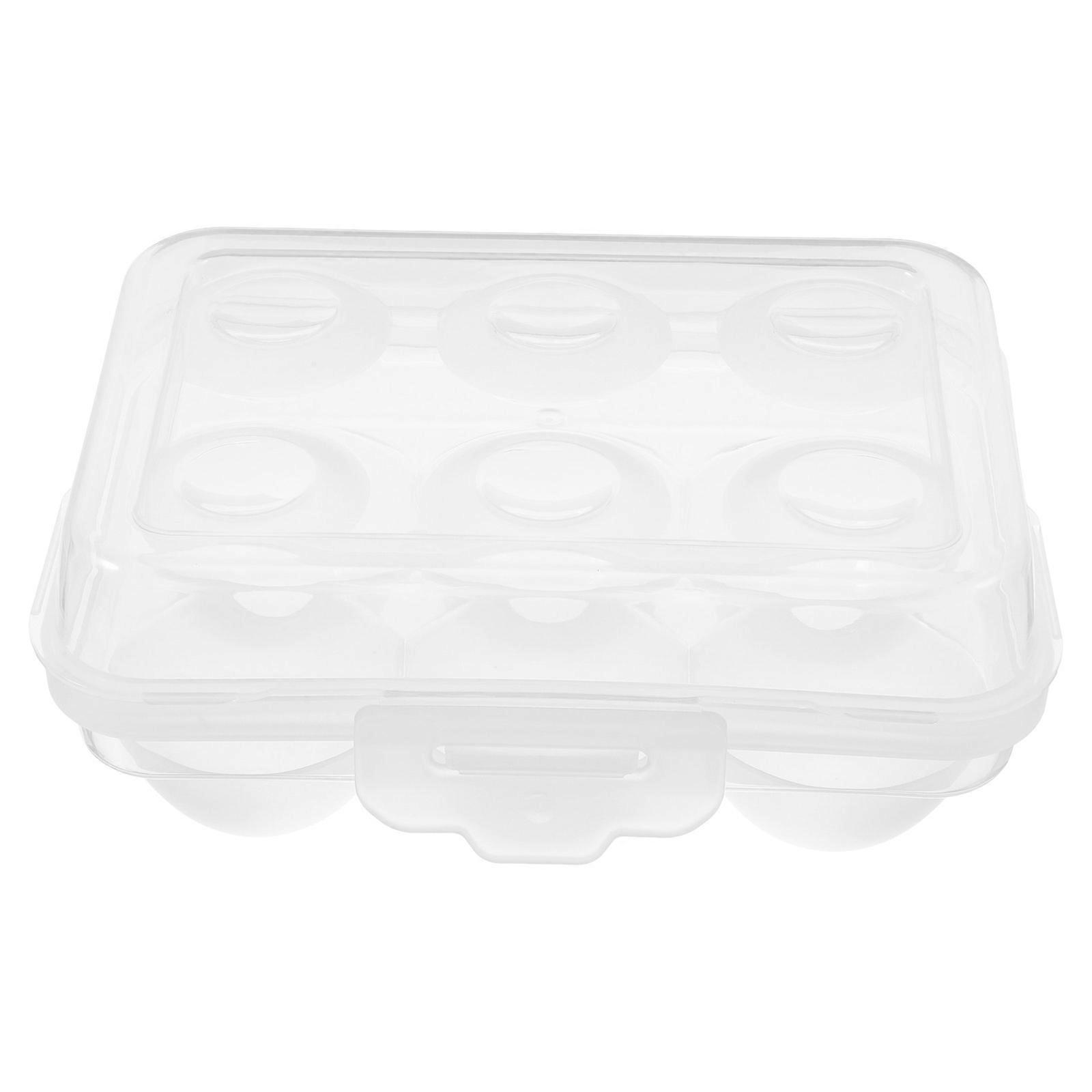 Transparent Portable Egg Container for Refrigerator with Lid Plastic Box