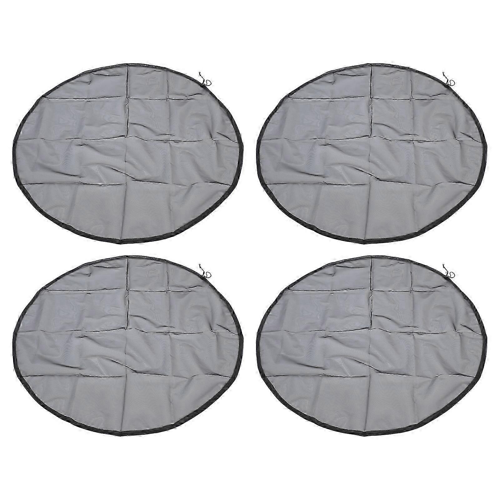 4pcs Mesh Cover for Rain Barrels with Drawstring Water Collection Buckets Tank Protector Bucket Netting Screen Cover 37.4 Inches