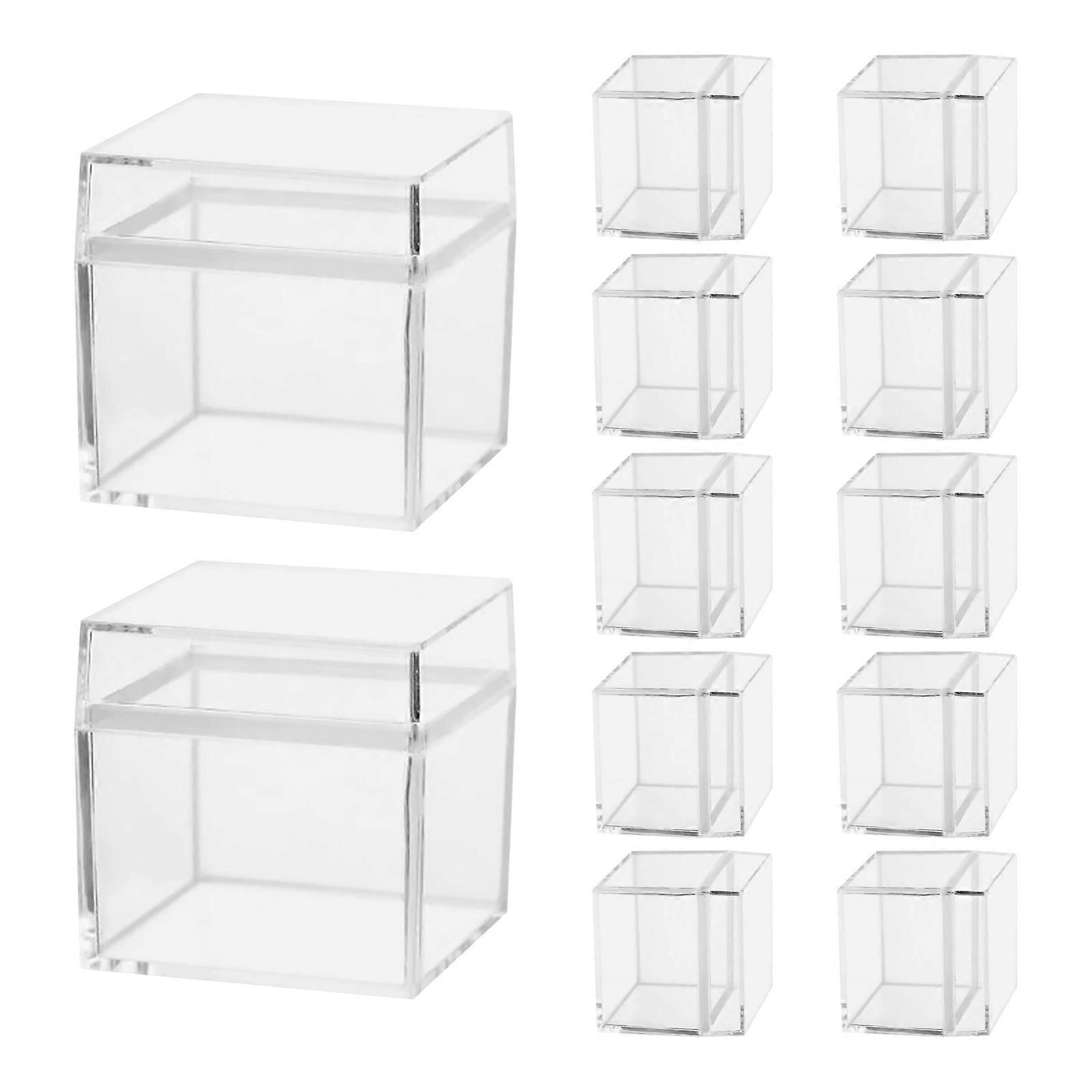 12pcs Clear Display Boxes for Candy Packaging Containers Cases