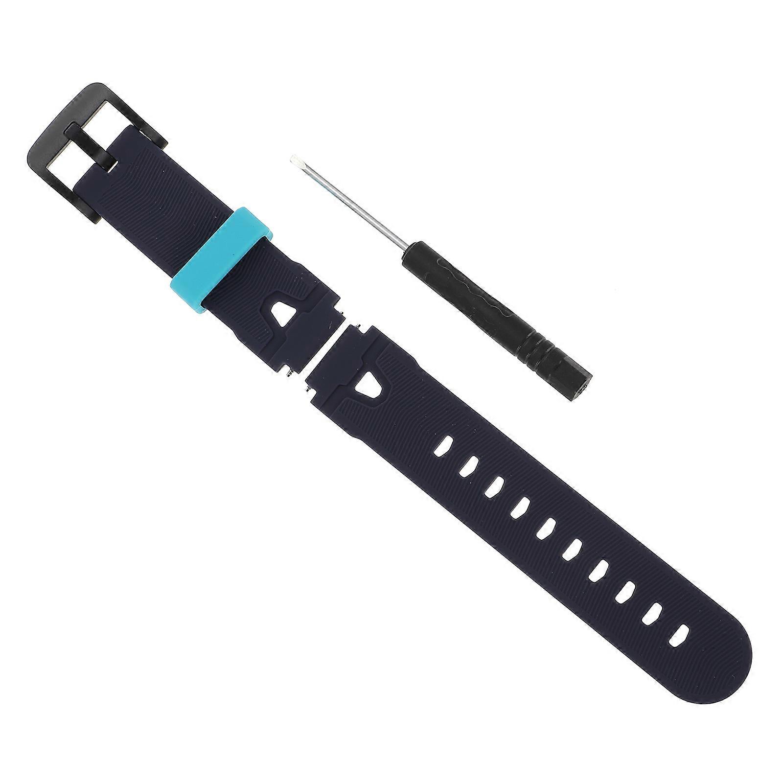 Blue Silicone Watch Strap for Kids with Creative Design and Adjustable Fit Compatible with 360 SE5