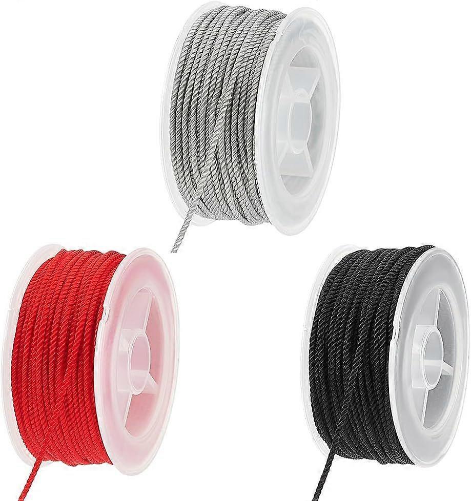 98ft x 2mm Nylon Cords Twine Cord Thread Beading Cords Honor Cords Round Nylon String for DIY Crafting Bracelets Jewelry Making Drawstrings Graduation