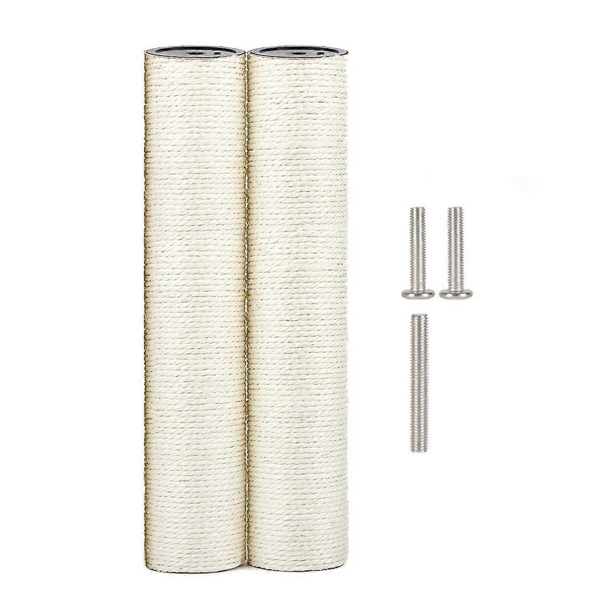 2 PCS M8 Cat Scratching Post Replacement, 15.7 X 3.1 Inch Sisal Pole Replacement Post with Screws