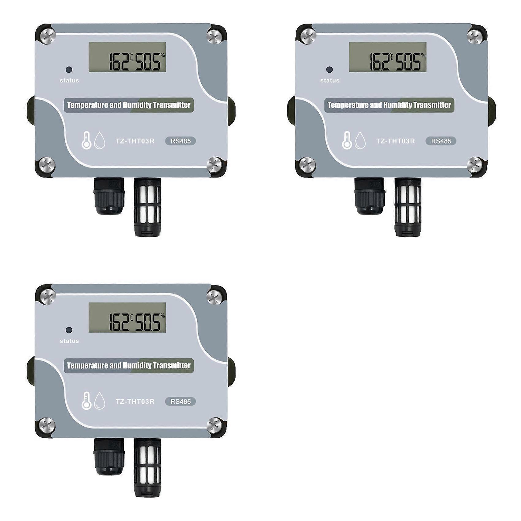 3X RS485 Temperature Humidity Sensor Modbus RTU Temp Sensor Digital Industrial Temp and Humidity Transmitter