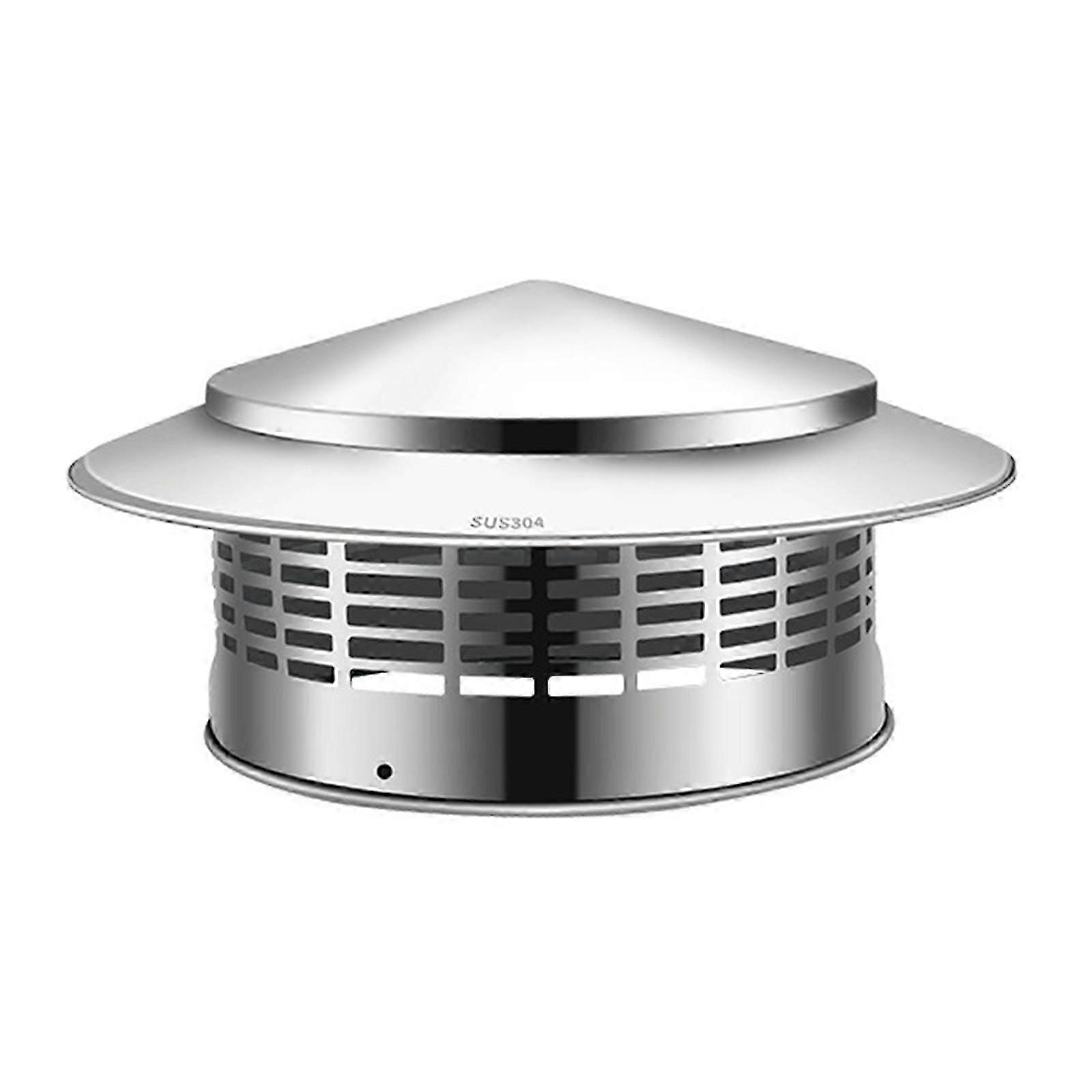 Skorstensskydd i rostfritt stål med nät, spisrör, skorstenshattar, väderskydd, regnskydd, eldstäder, avgasskydd, hållbara