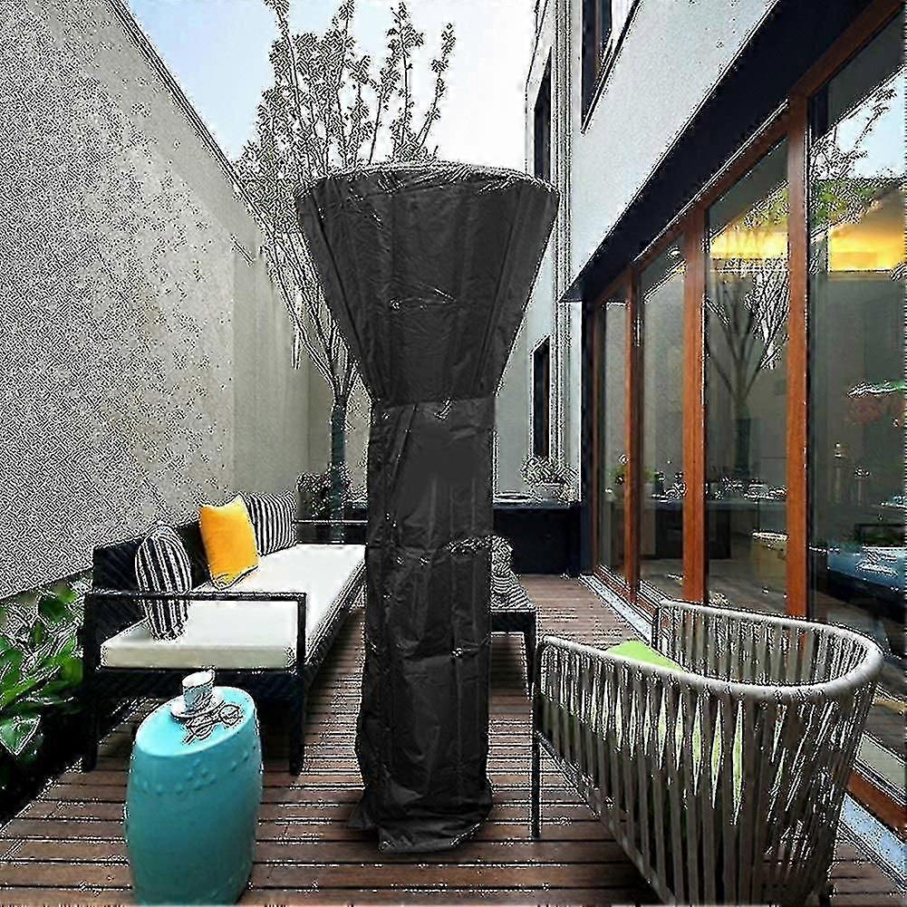 Copertura per riscaldatore da esterno impermeabile e resistente, nera, 210d.