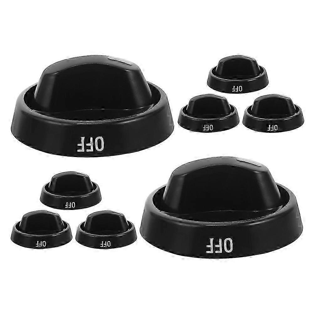 8Pcs Universal Thickened Stove Knobs Replacement Control Knobs Black