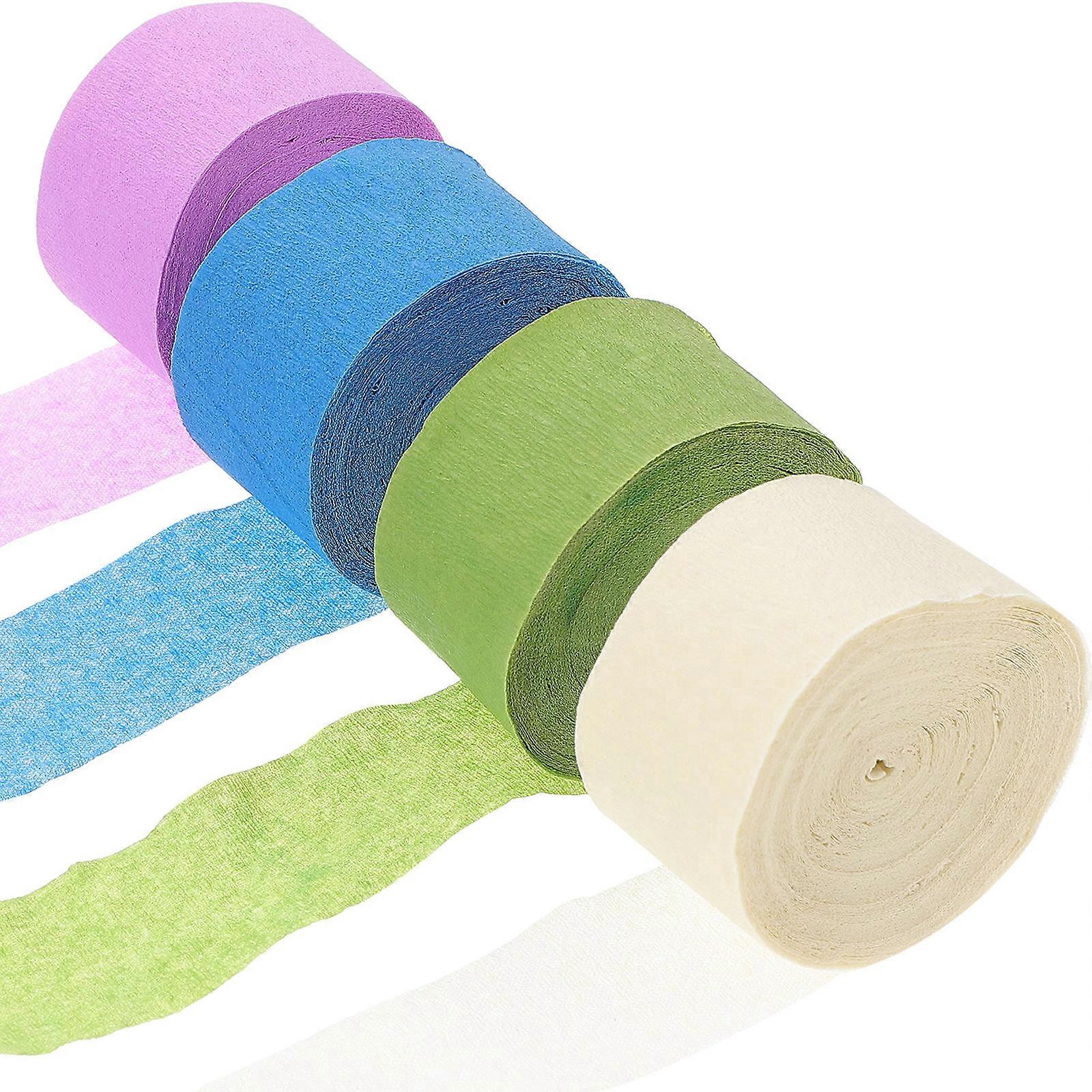 Colored Crepe Paper Streamer for Party Decorations 20 Rolls Set