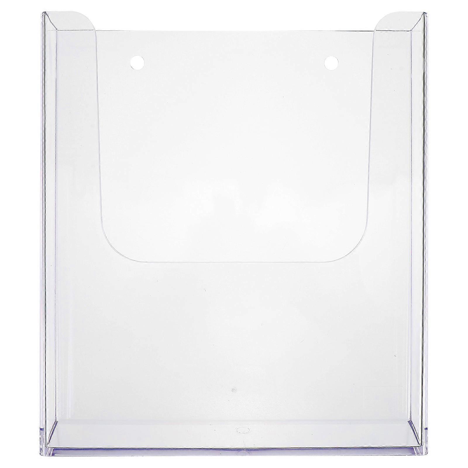 Transparent Wall-Mounted Acrylic File Organizer for Brochure 4Pcs