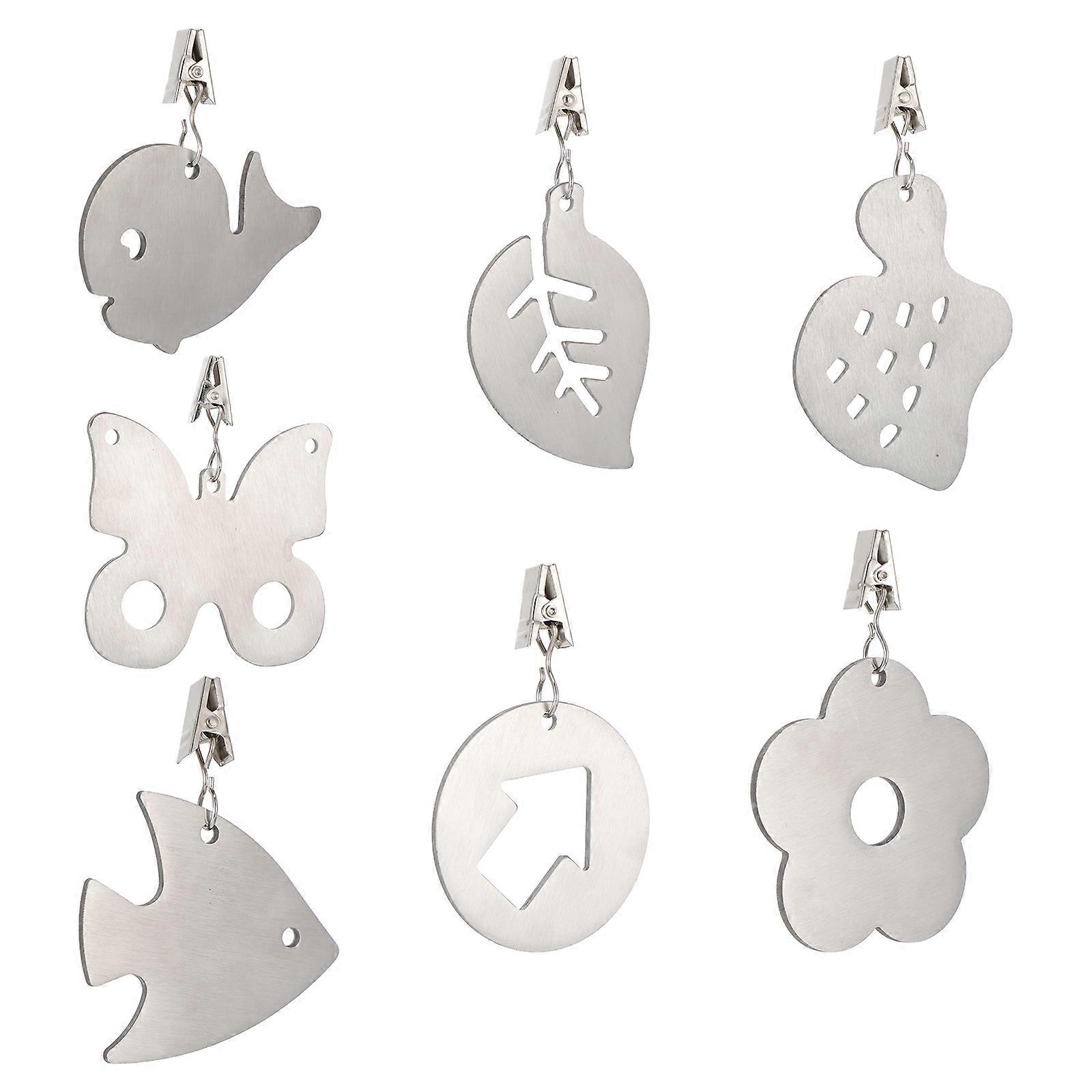 Table Cover Weights Metal Clip for 14Pcs Tablecloth Pendant Silver