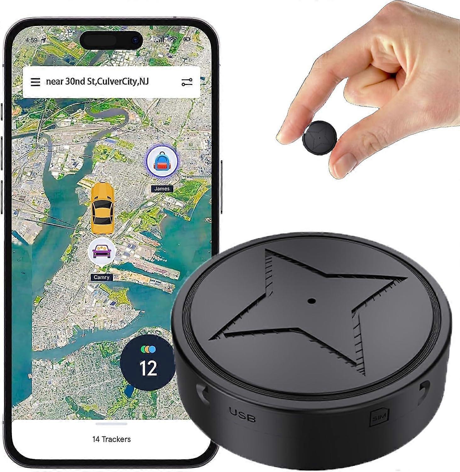 GPS Tracker for Vehicles with Magnetic Mount, RealTime Tracking, Long Battery Life, No Subscription