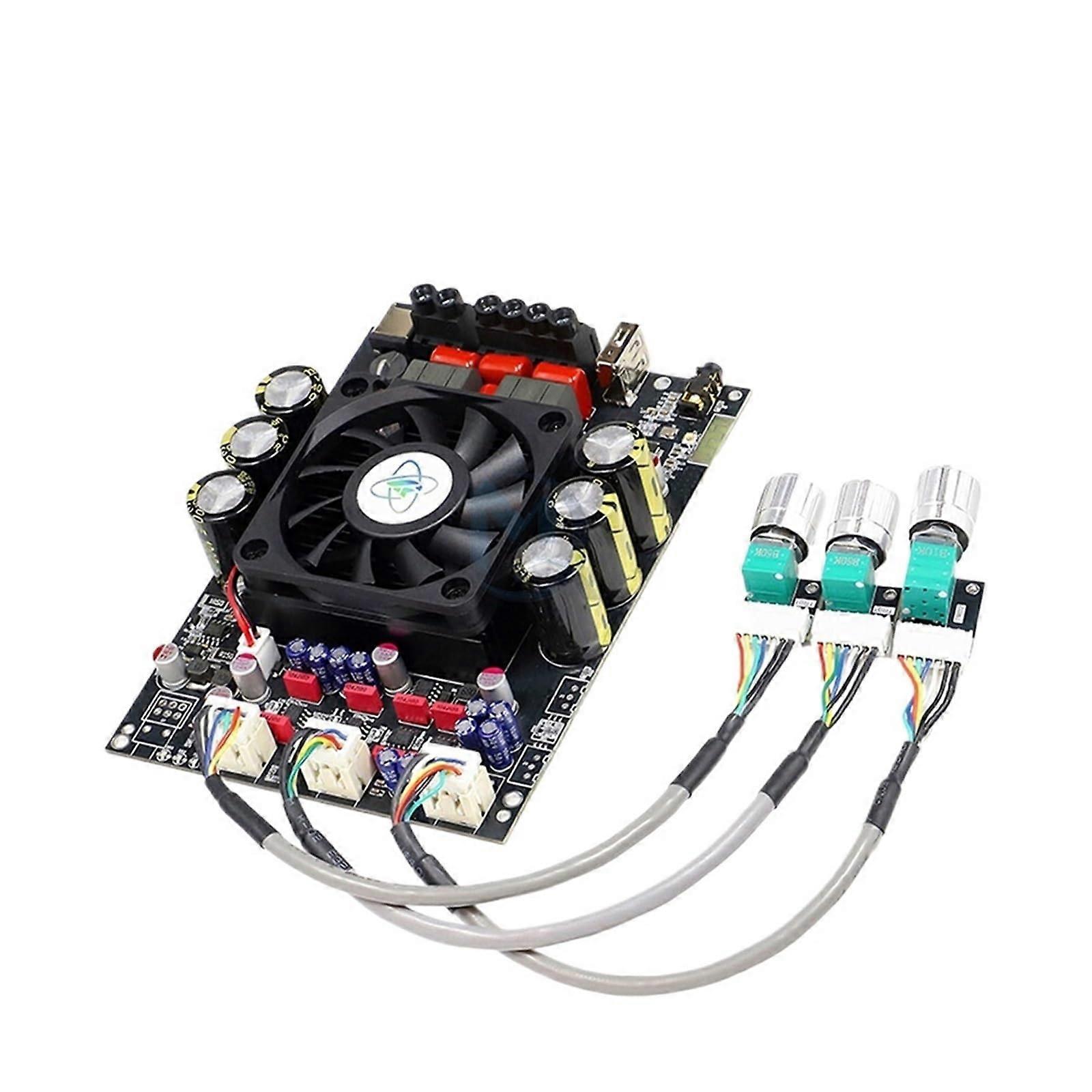 300W×2 Bluetooth Amplifier Board Dual Channel Audio Module with Low Frequency Control