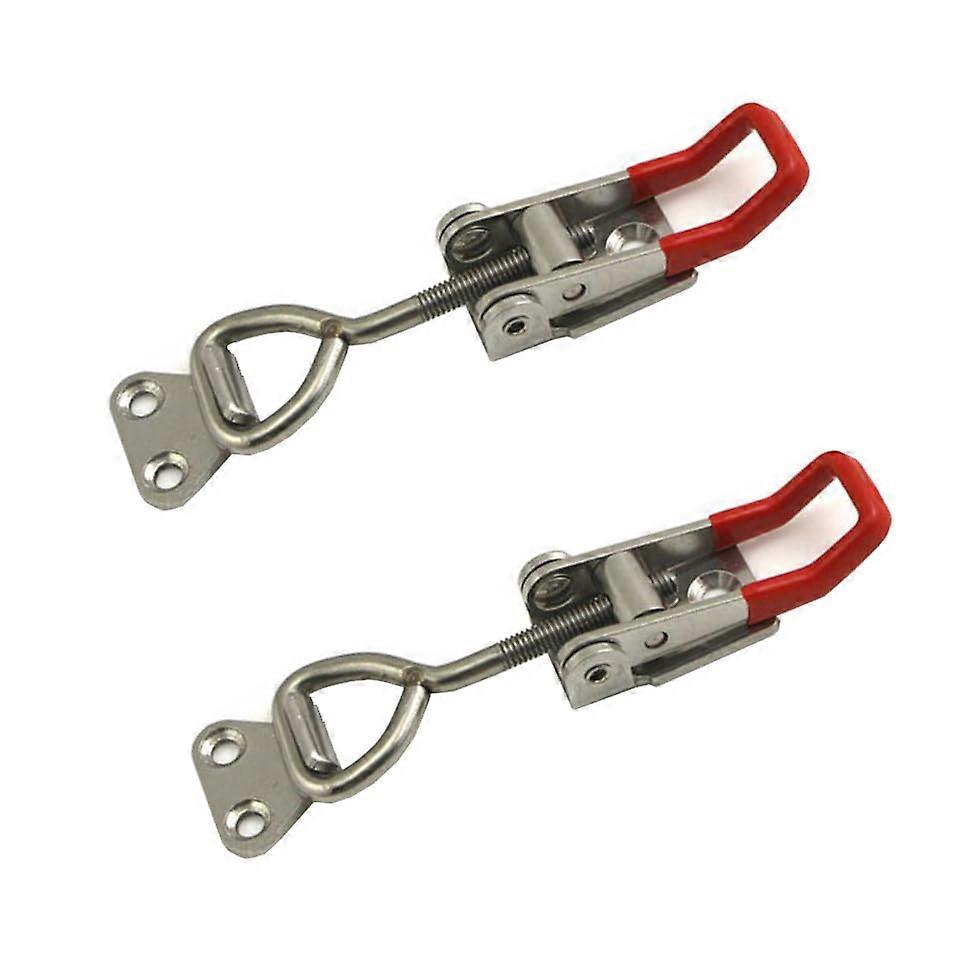 2PCS 102mm Stainless Steel Toggle Latch Clamp, Adjustable Catch for Cabinet Box, Corrosion Resistant