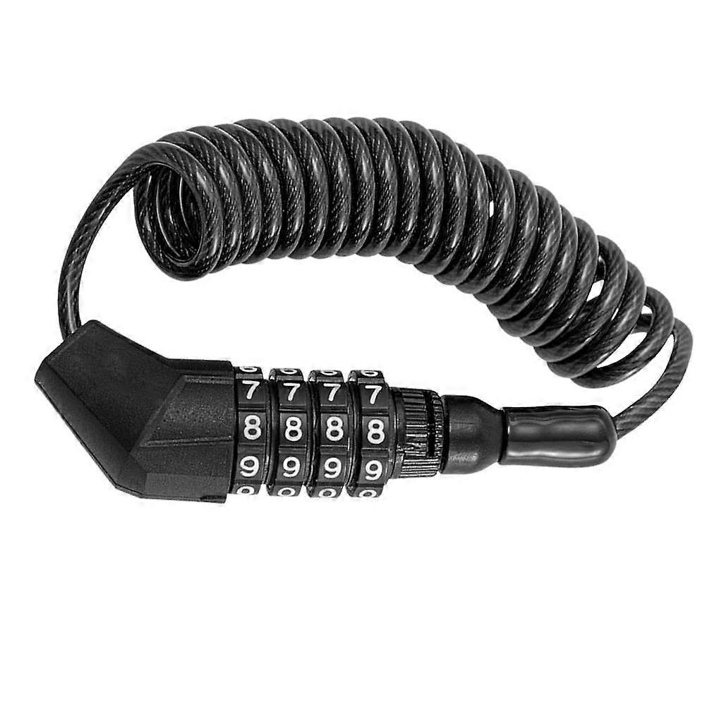 Durable Black Steel Bike Lock Cable for Motorcycle Antitheft Security with Password Change