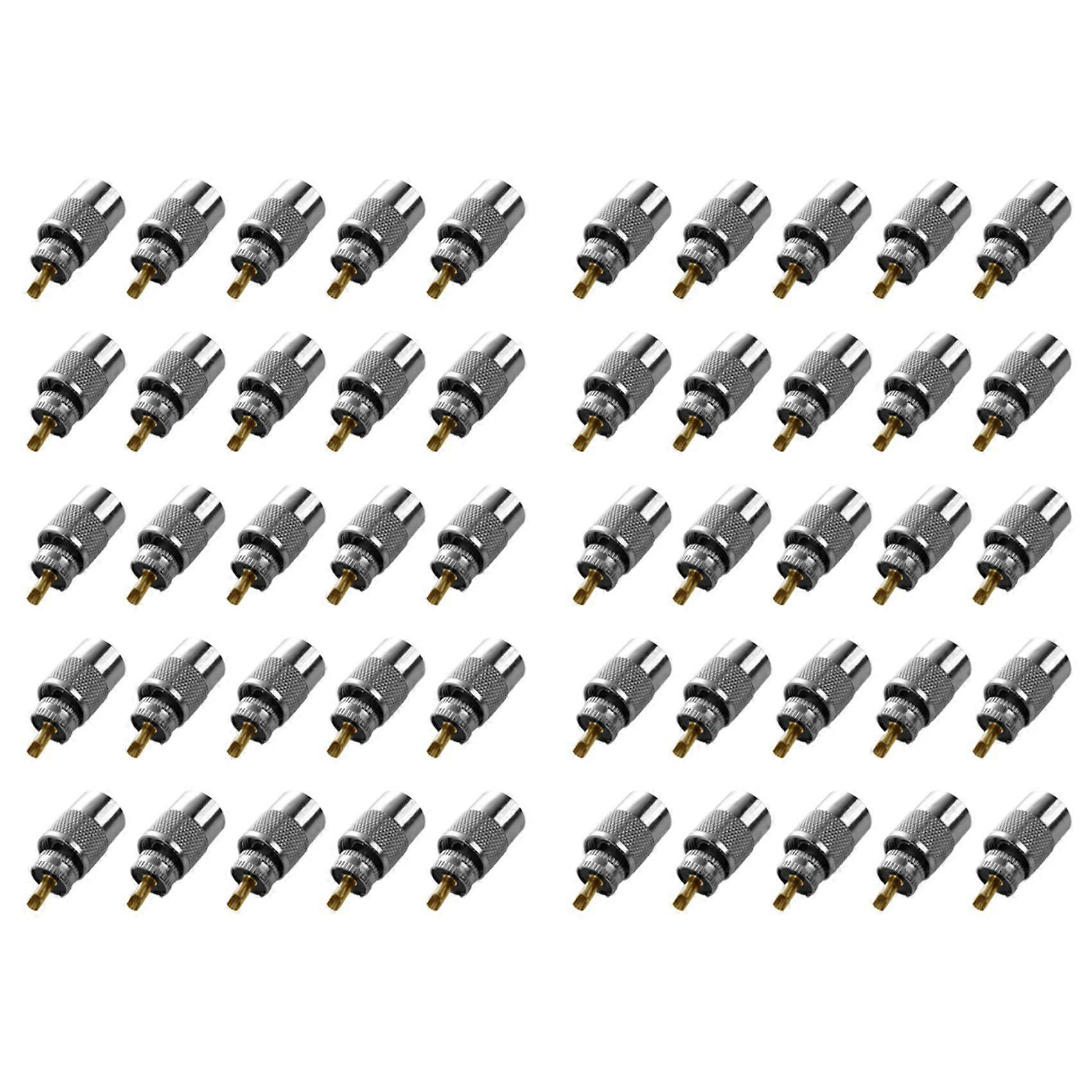 50 Pcs UHF PL259 Plug Solder Connector for RG8