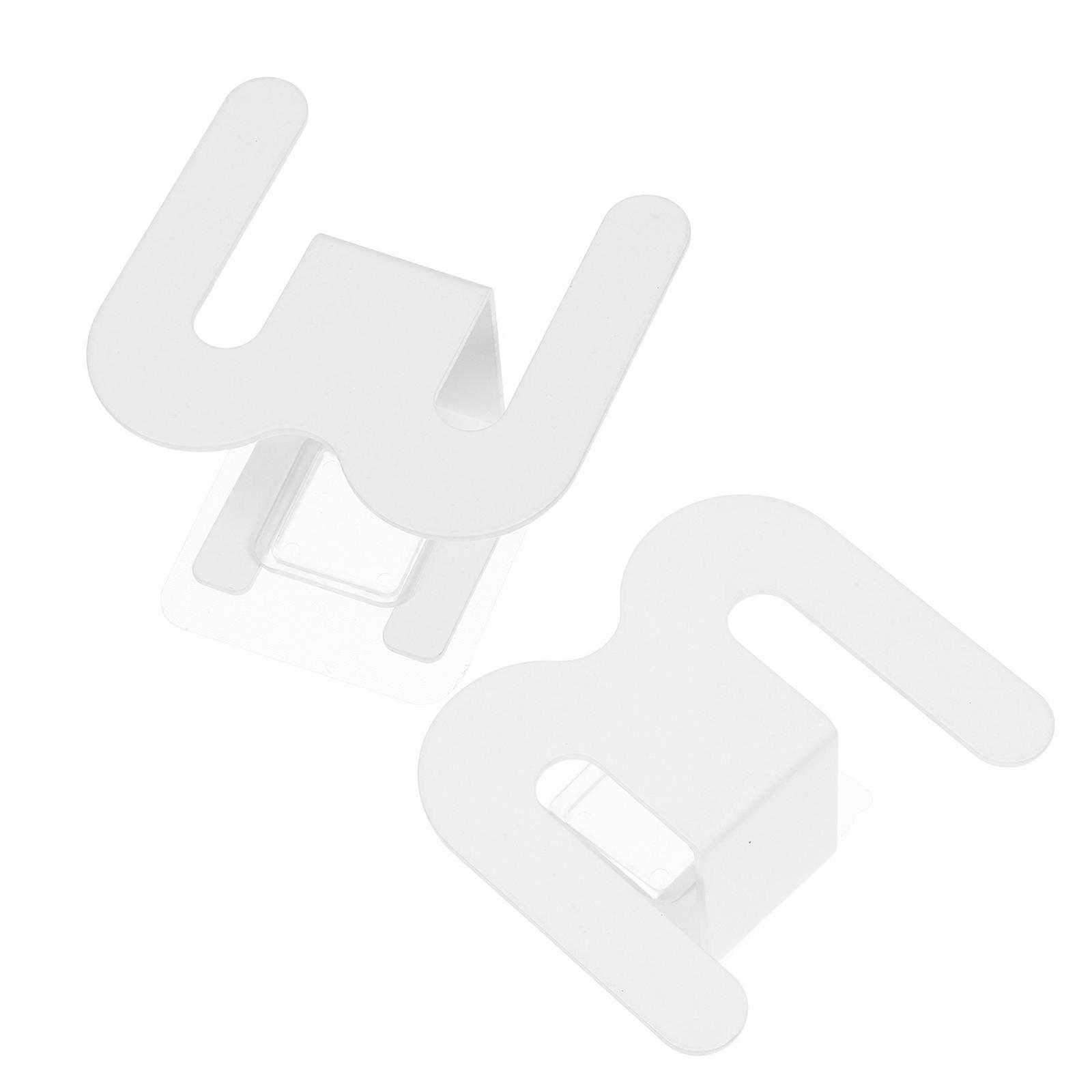 Wall Mounted Bathroom Slipper Rack for Storage 2Pcs White Shoe Organizer