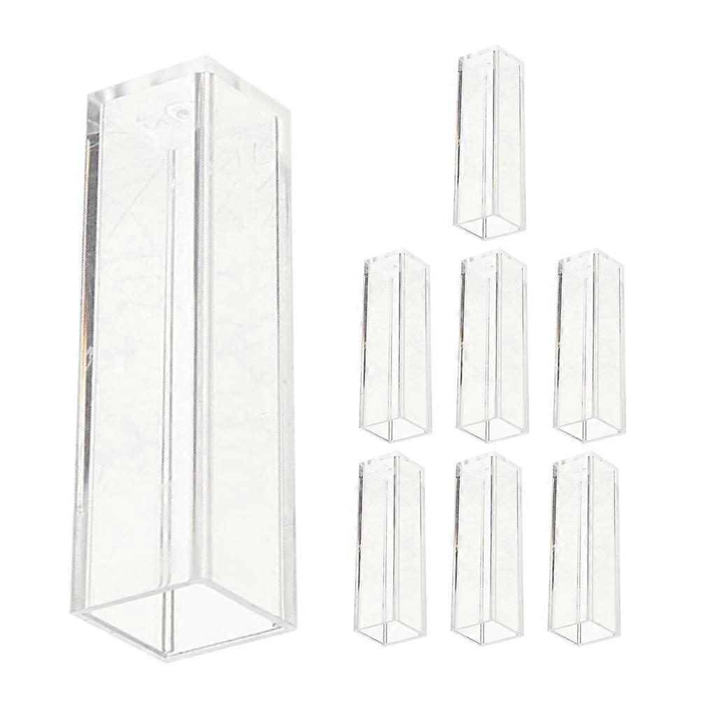 Transparent Plastic Cuvettes for Spectral Use 8Pcs Mini Professional Set