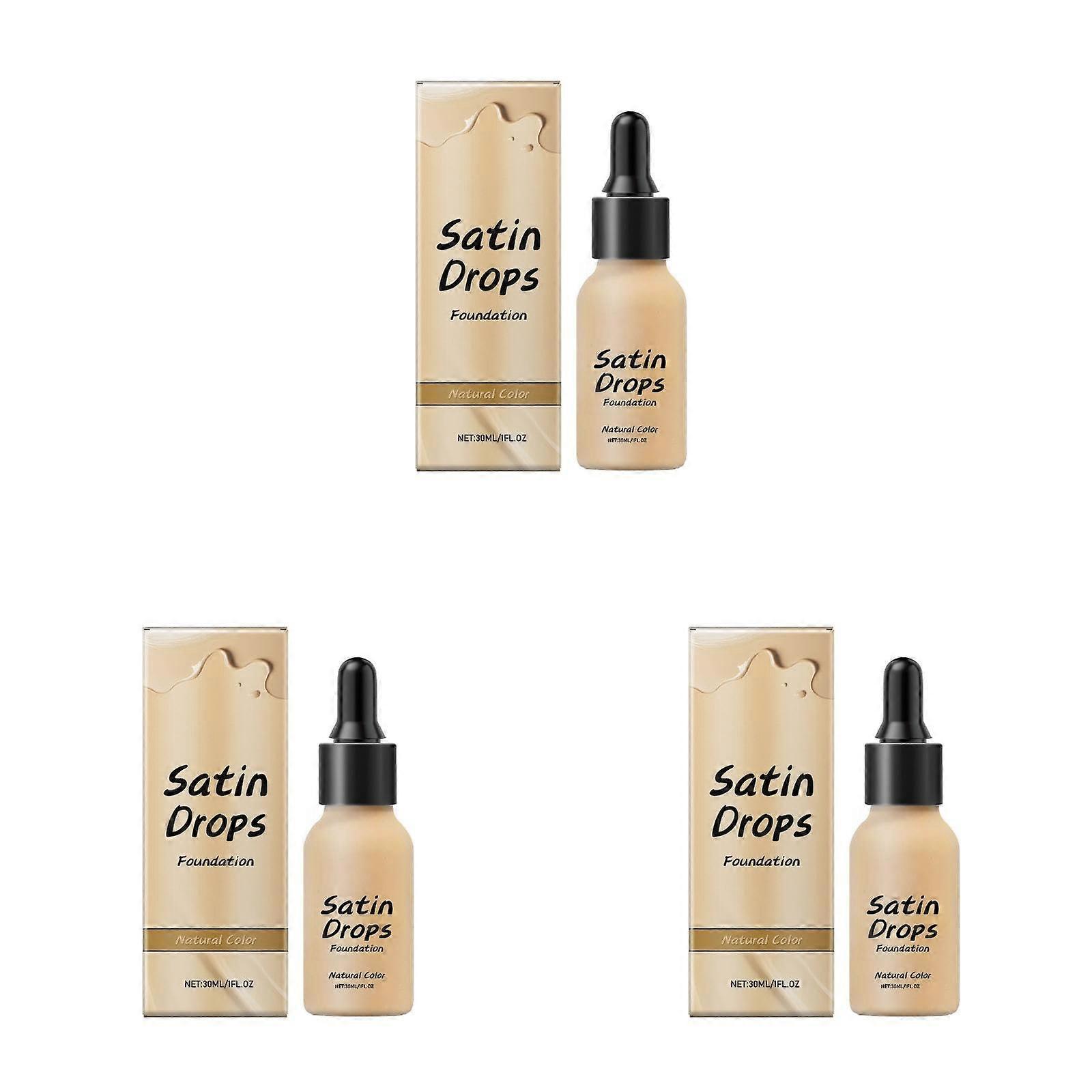 30ml Satin Drops Liquid Foundation Buildable Coverage Color Correcting Moisturizing Formula