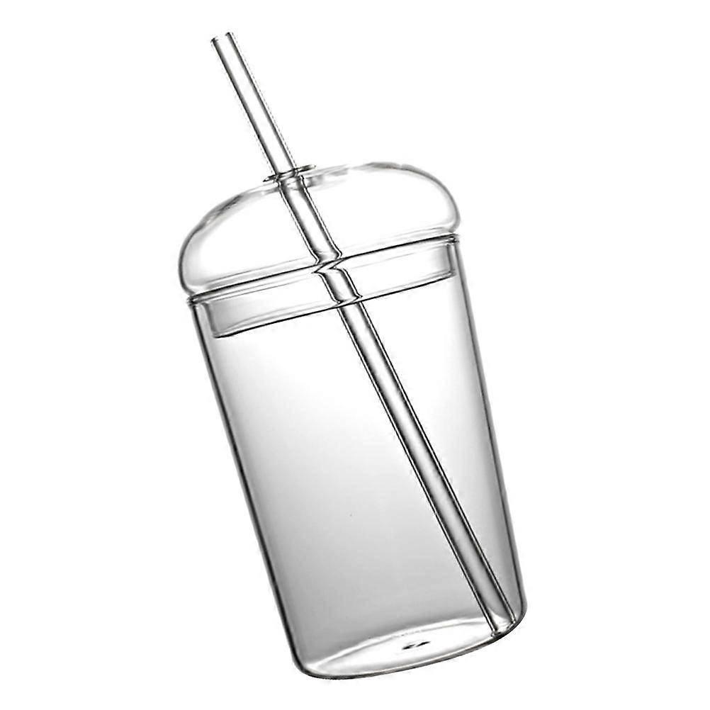 Glass Straw Cup for Drinking Large Capacity Glass Cup 16.91oz Container